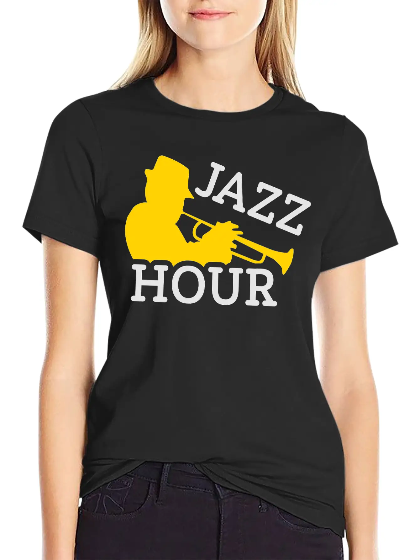 Jazz Trumpet Player Unisex Casual T-Shirt – Clean Design For Daily Comfort