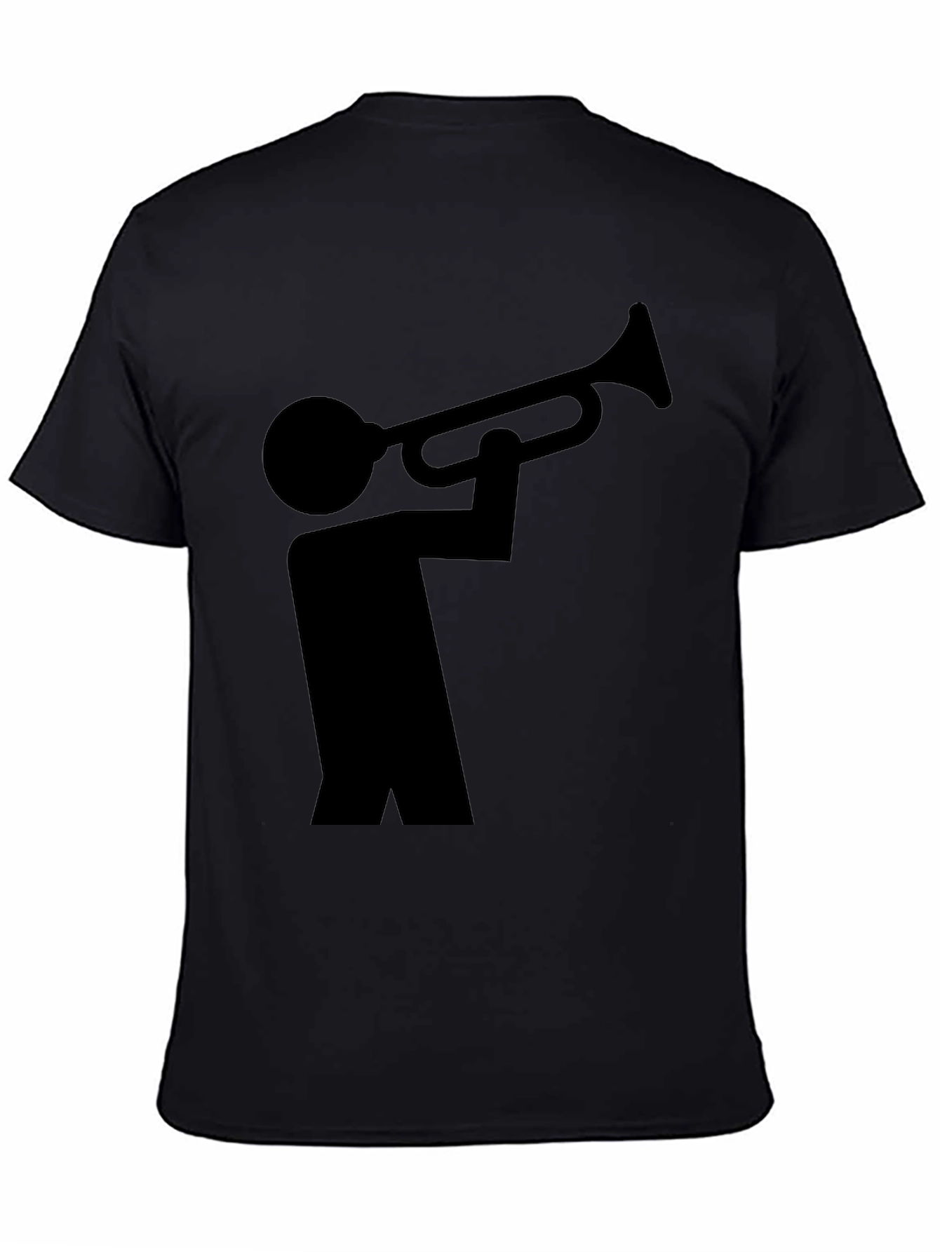 Black Trumpet Player Graphic Tee - Unisex