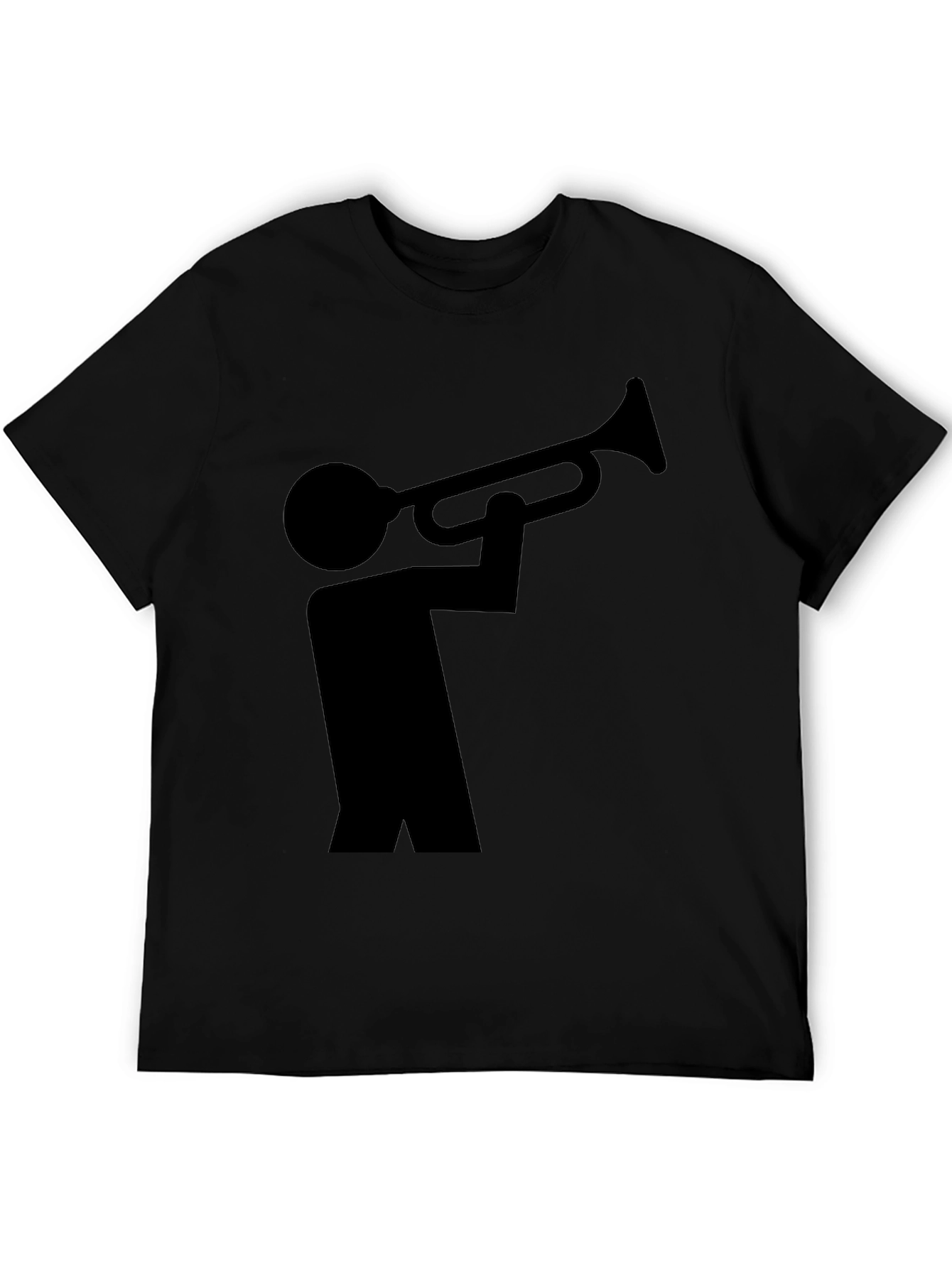 Black Trumpet Player Graphic Tee - Unisex