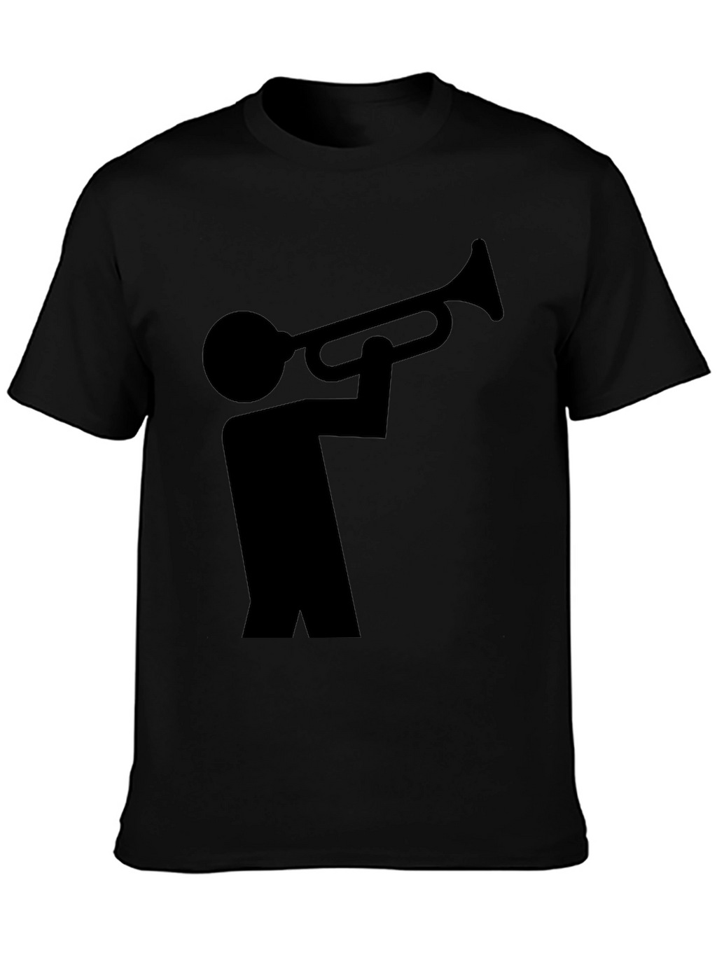 Black Trumpet Player Graphic Tee - Unisex