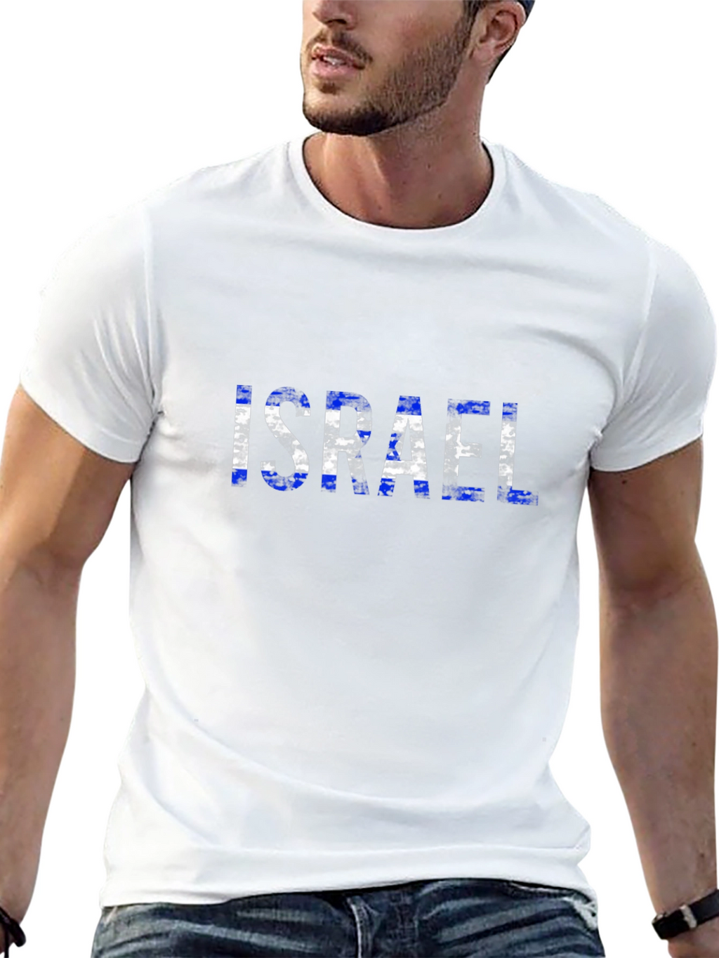 Israel Flag T-Shirt - Distressed Print