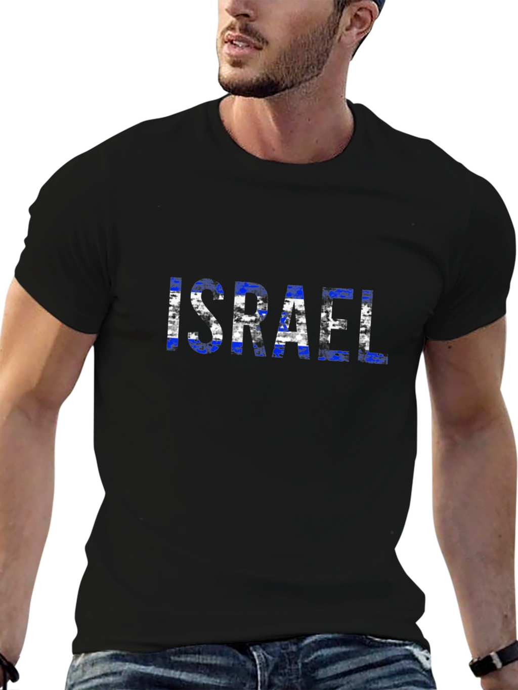 Israel Flag T-Shirt - Distressed Print