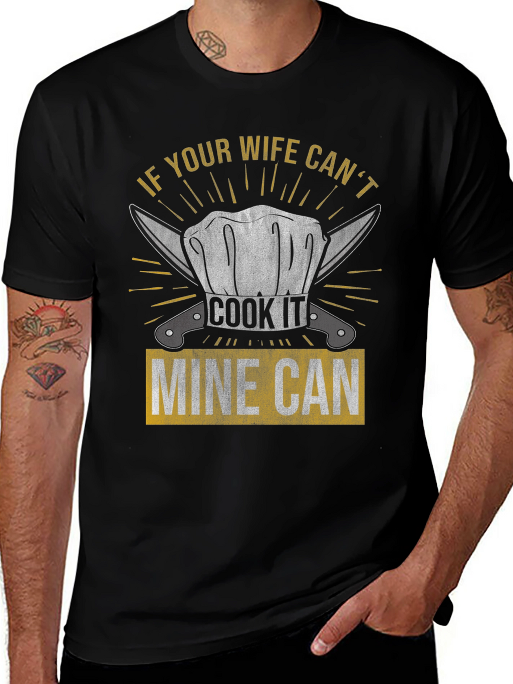 Funny Chef Wife T-Shirt - Mine Can Cook It!
