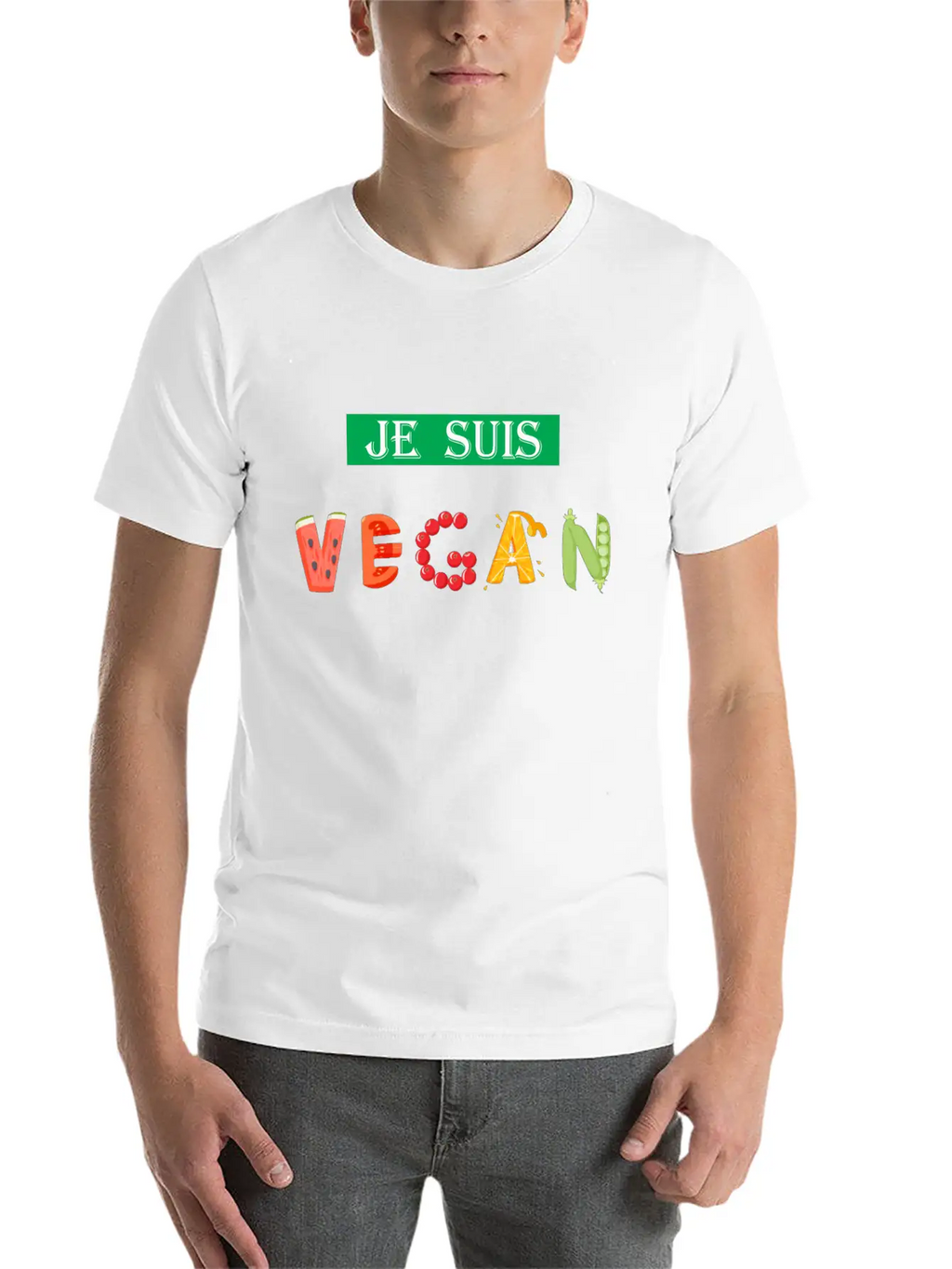 JE SUIS VEGAN, VEGAN GIFT, FRENCH VEGAN, I'M VEGAN Stylish Everyday T-Shirt – Unisex Basic Cotton Tee