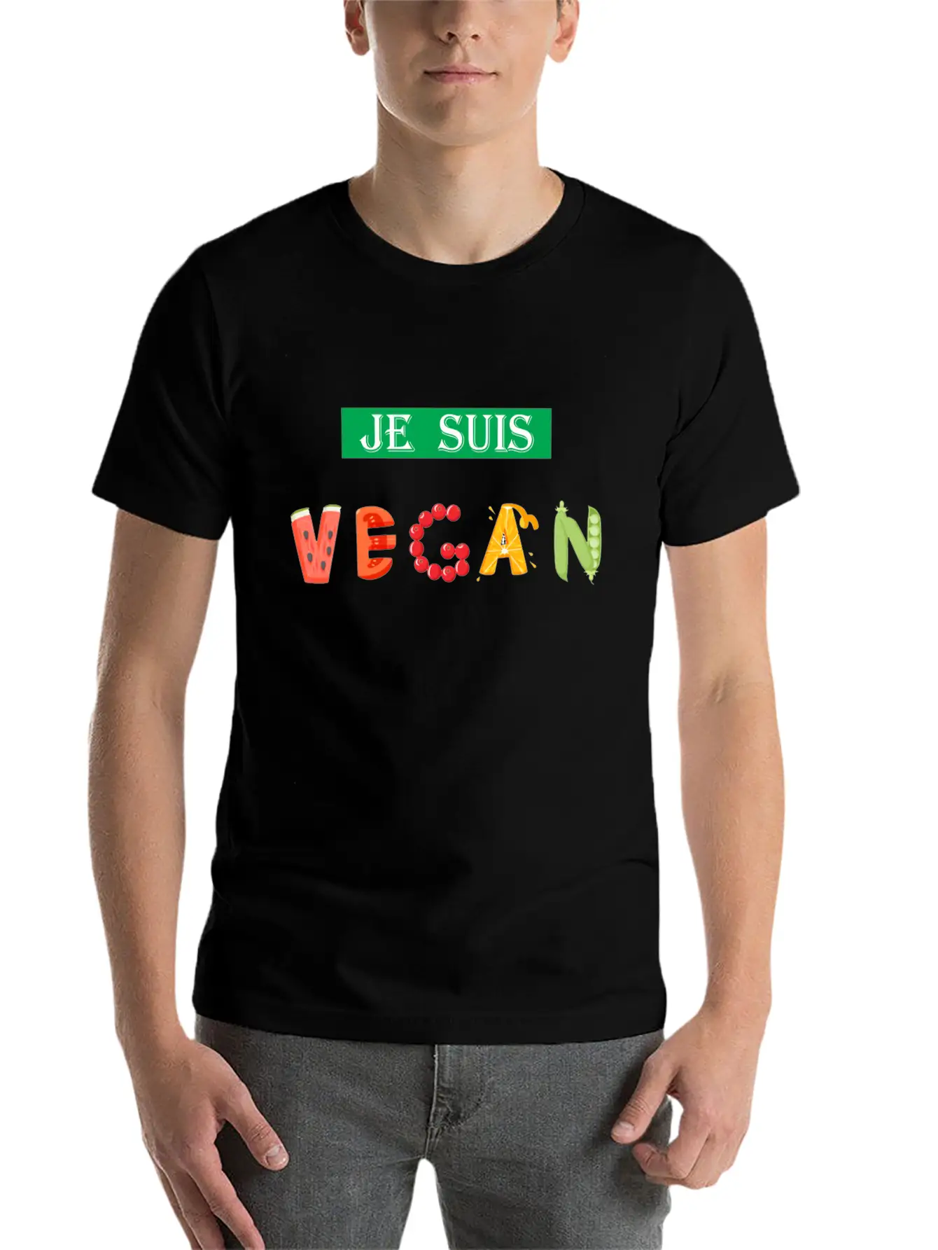 JE SUIS VEGAN, VEGAN GIFT, FRENCH VEGAN, I'M VEGAN Stylish Everyday T-Shirt – Unisex Basic Cotton Tee