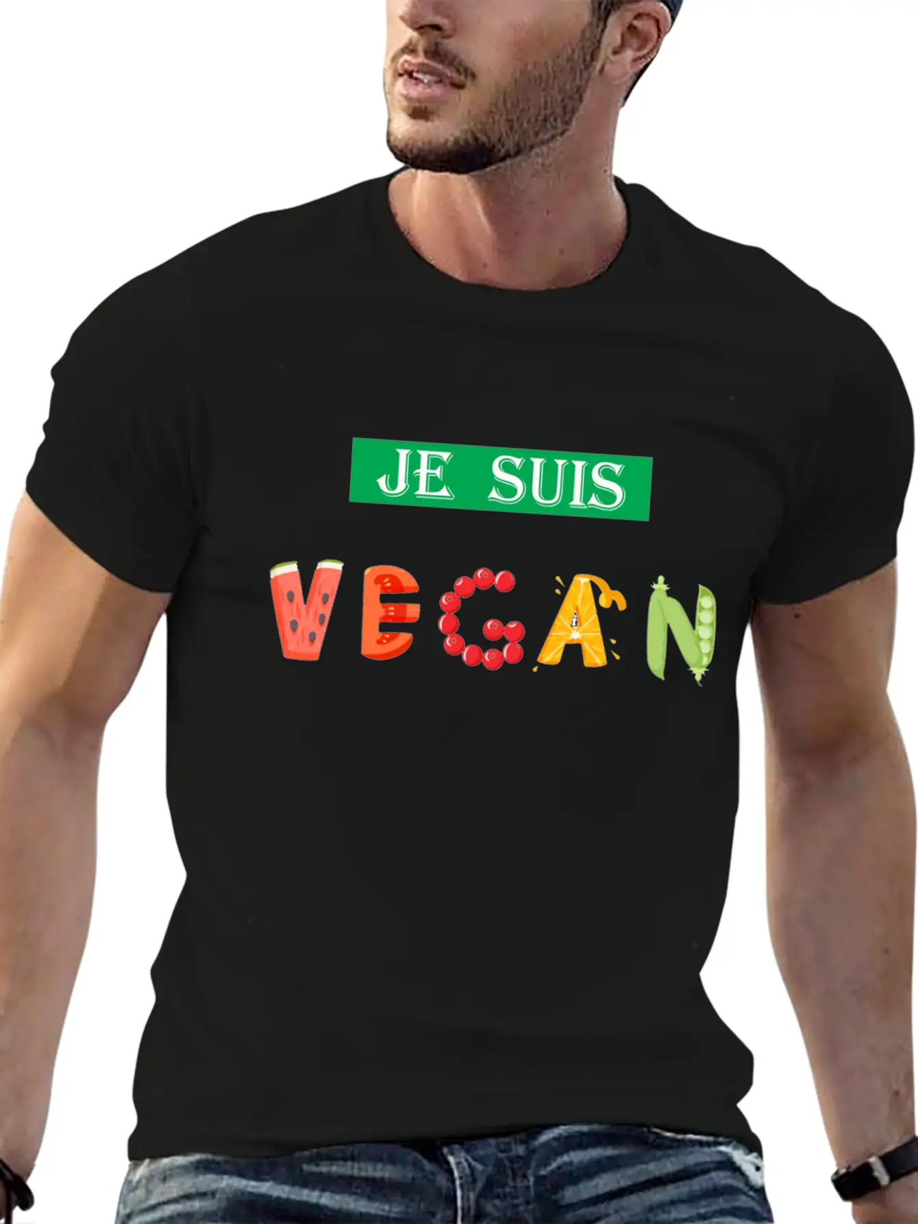 JE SUIS VEGAN, VEGAN GIFT, FRENCH VEGAN, I'M VEGAN Stylish Everyday T-Shirt – Unisex Basic Cotton Tee