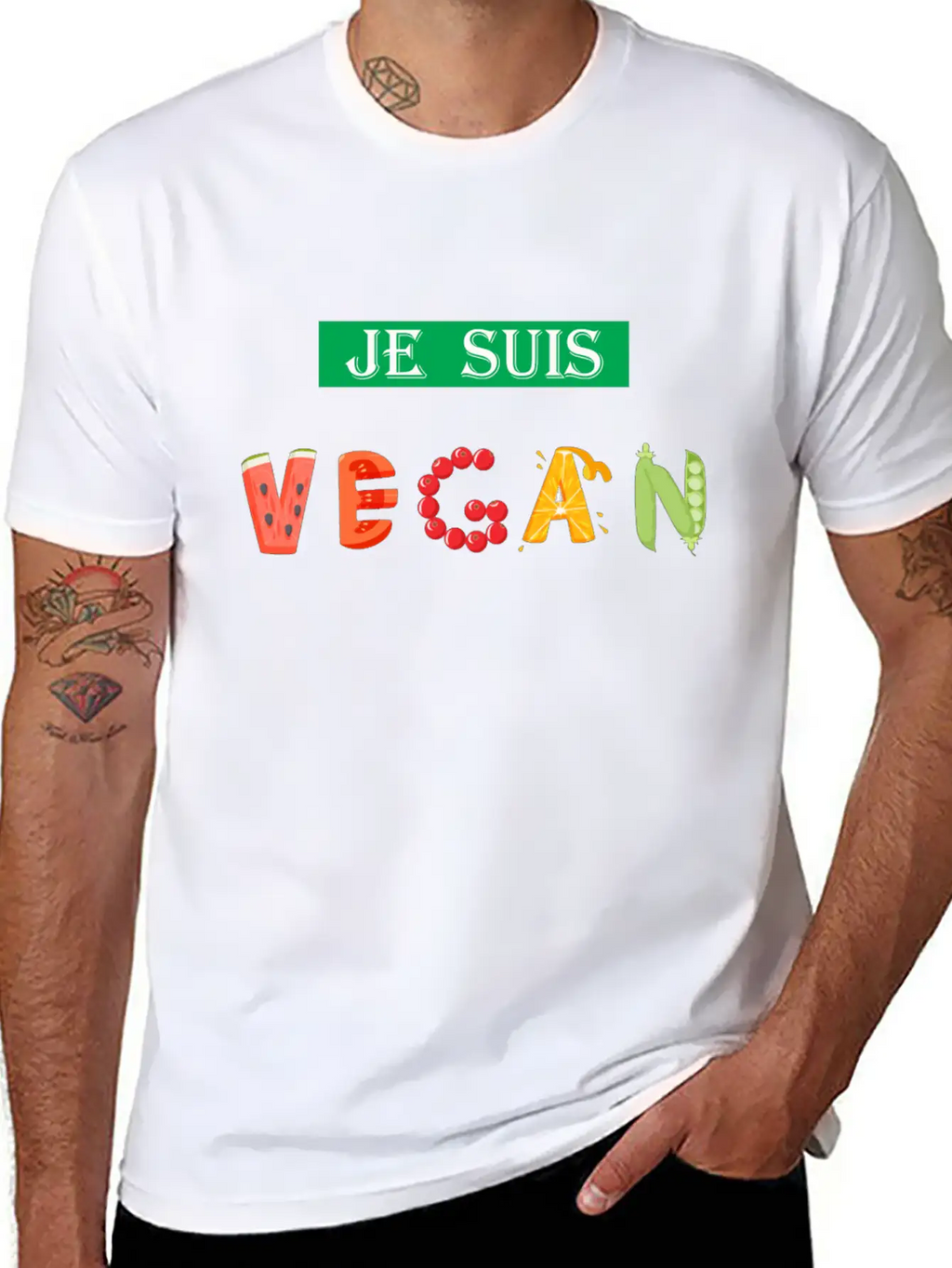 JE SUIS VEGAN, VEGAN GIFT, FRENCH VEGAN, I'M VEGAN Stylish Everyday T-Shirt – Unisex Basic Cotton Tee