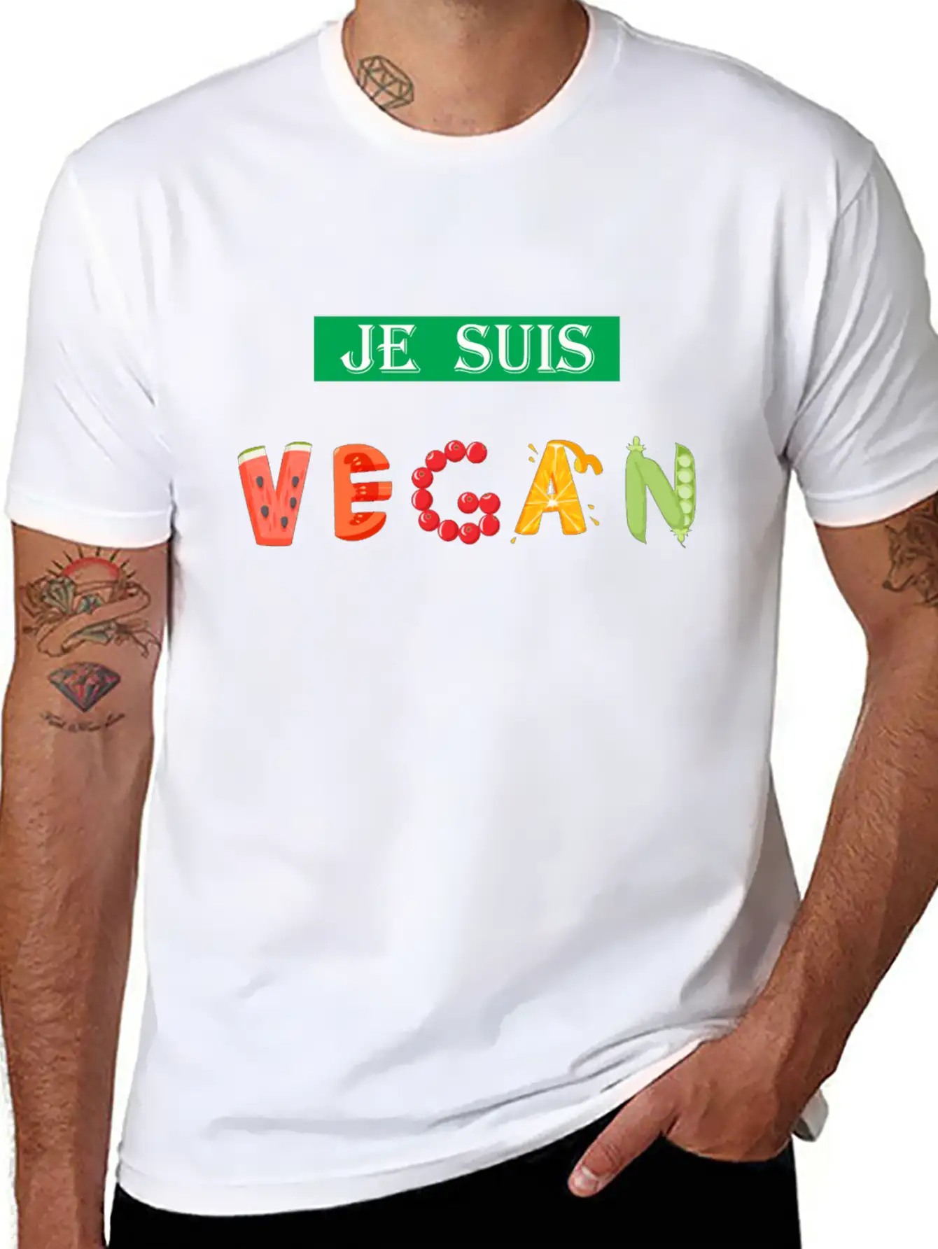 JE SUIS VEGAN, VEGAN GIFT, FRENCH VEGAN, I'M VEGAN Stylish Everyday T-Shirt – Unisex Basic Cotton Tee
