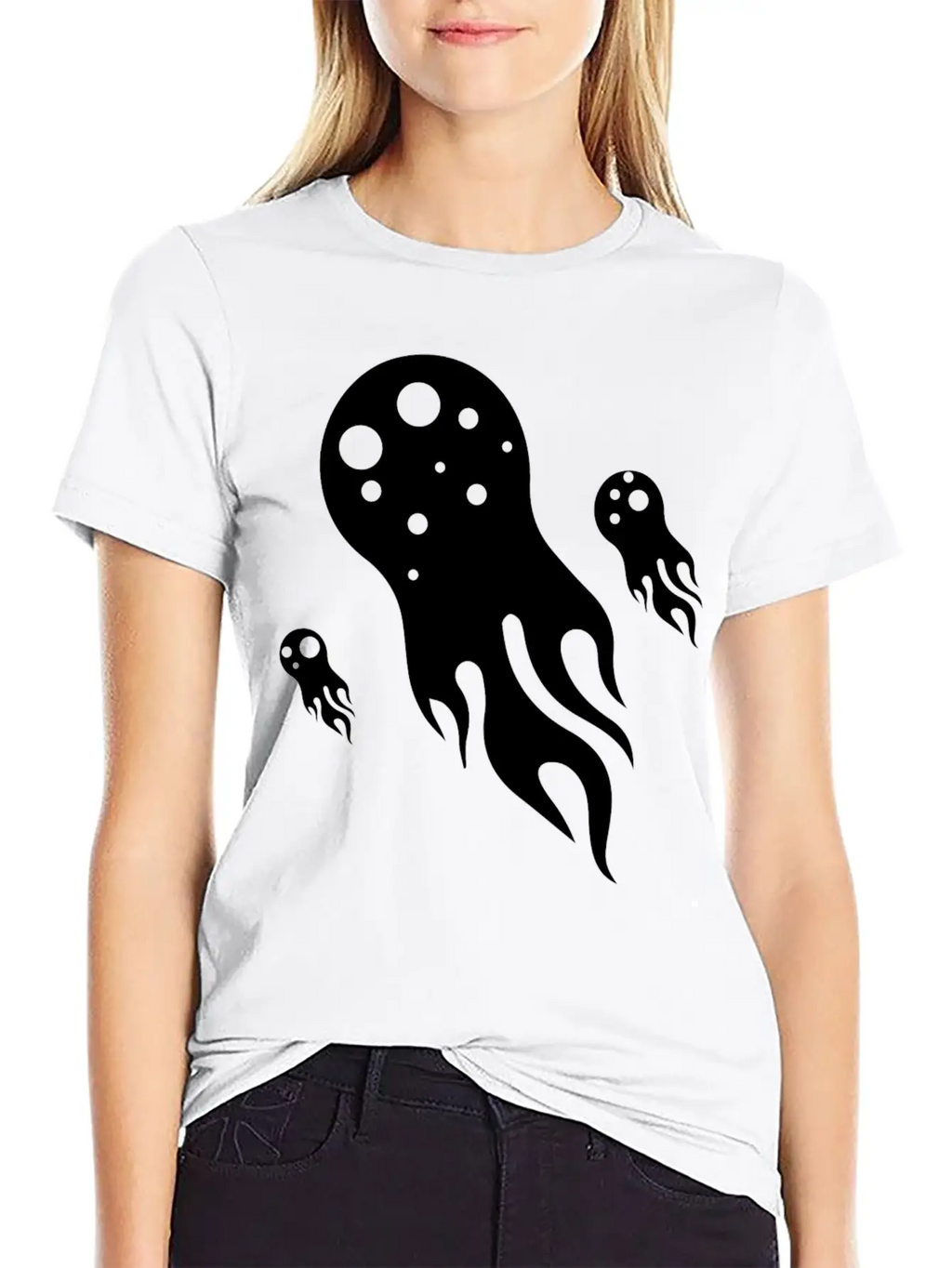 Jellyfish Comet Water Marine Animals Basic Graphic T-Shirt – Daily Comfort In Soft Cotton