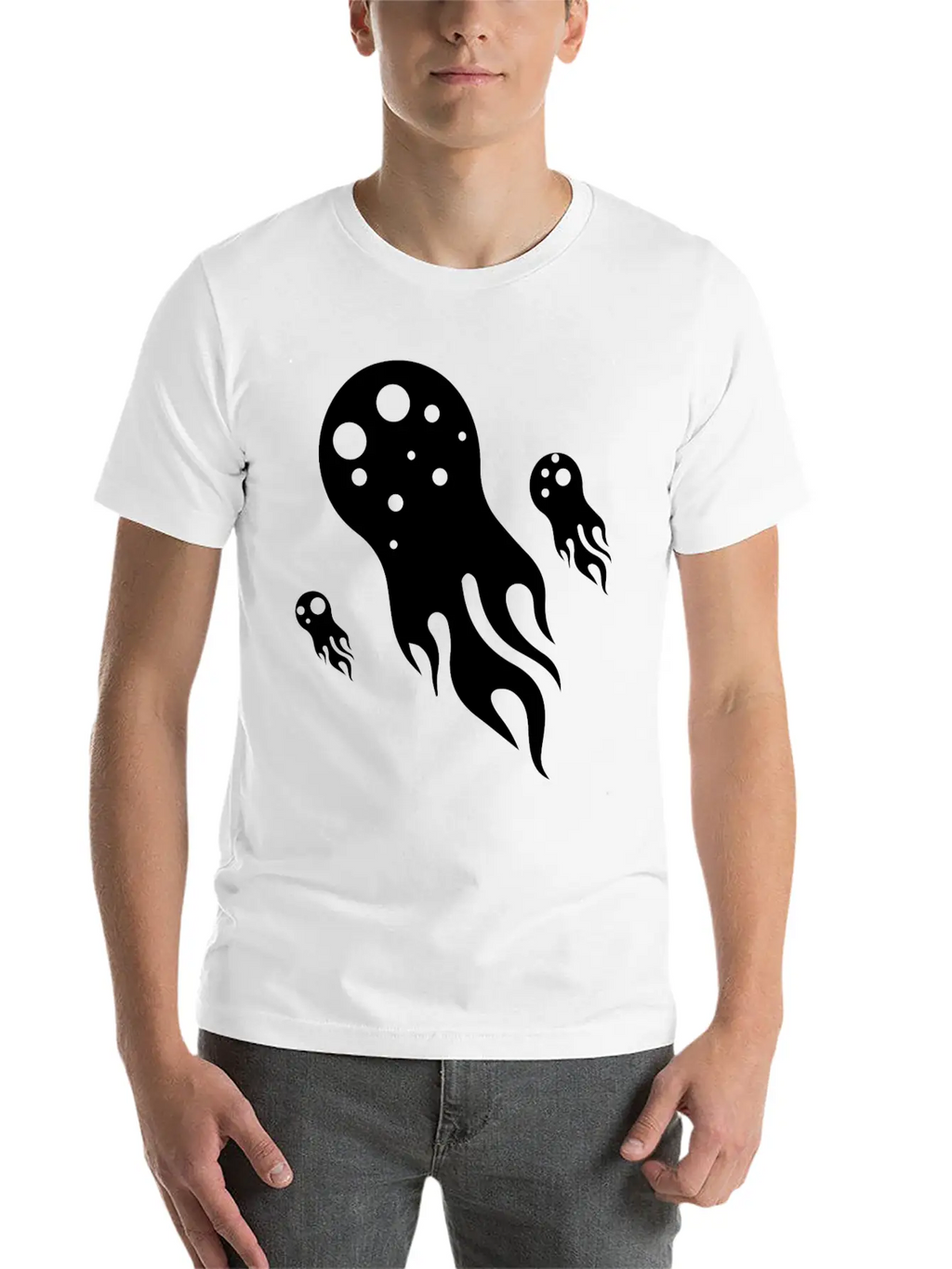 Jellyfish Comet Water Marine Animals Basic Graphic T-Shirt – Daily Comfort In Soft Cotton