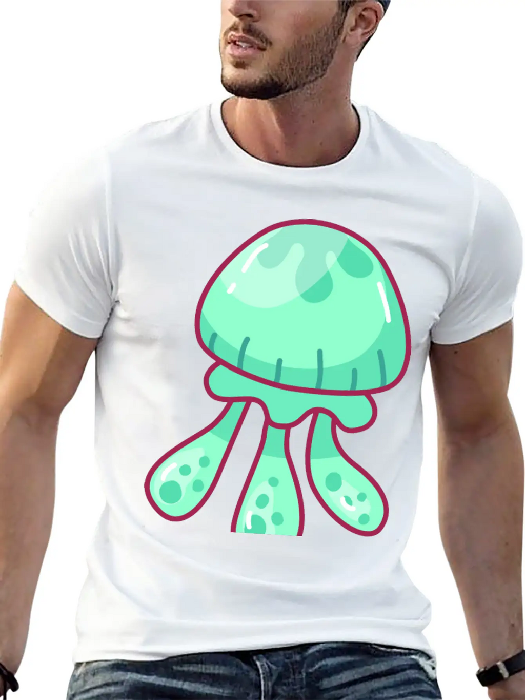 Jellyfish Hand Drawn Essential Cotton Tee For Daily Outfits – Unisex Style