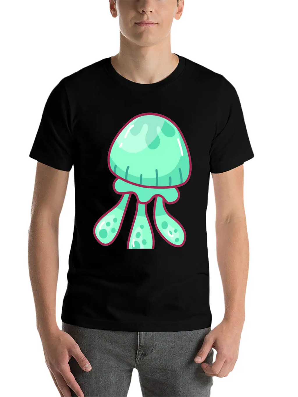 Jellyfish Hand Drawn Essential Cotton Tee For Daily Outfits – Unisex Style