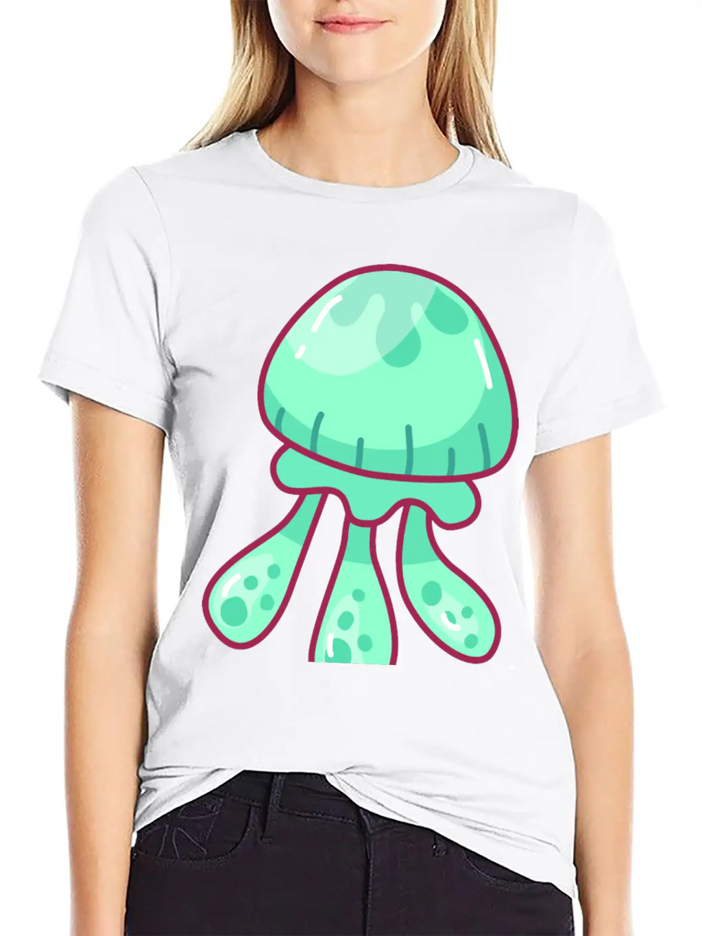 Jellyfish Hand Drawn Essential Cotton Tee For Daily Outfits – Unisex Style