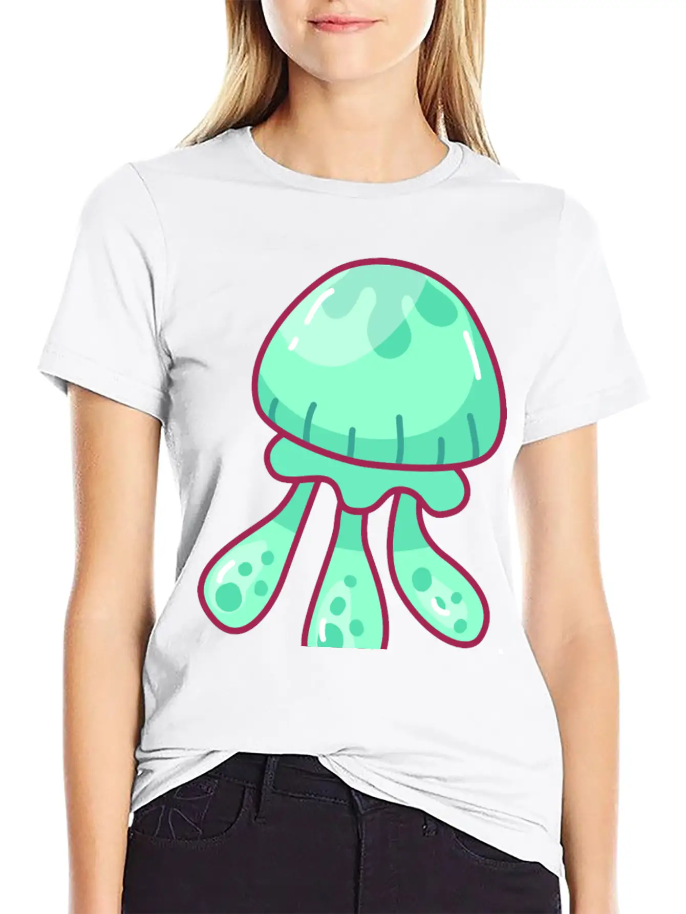 Jellyfish Hand Drawn Essential Cotton Tee For Daily Outfits – Unisex Style