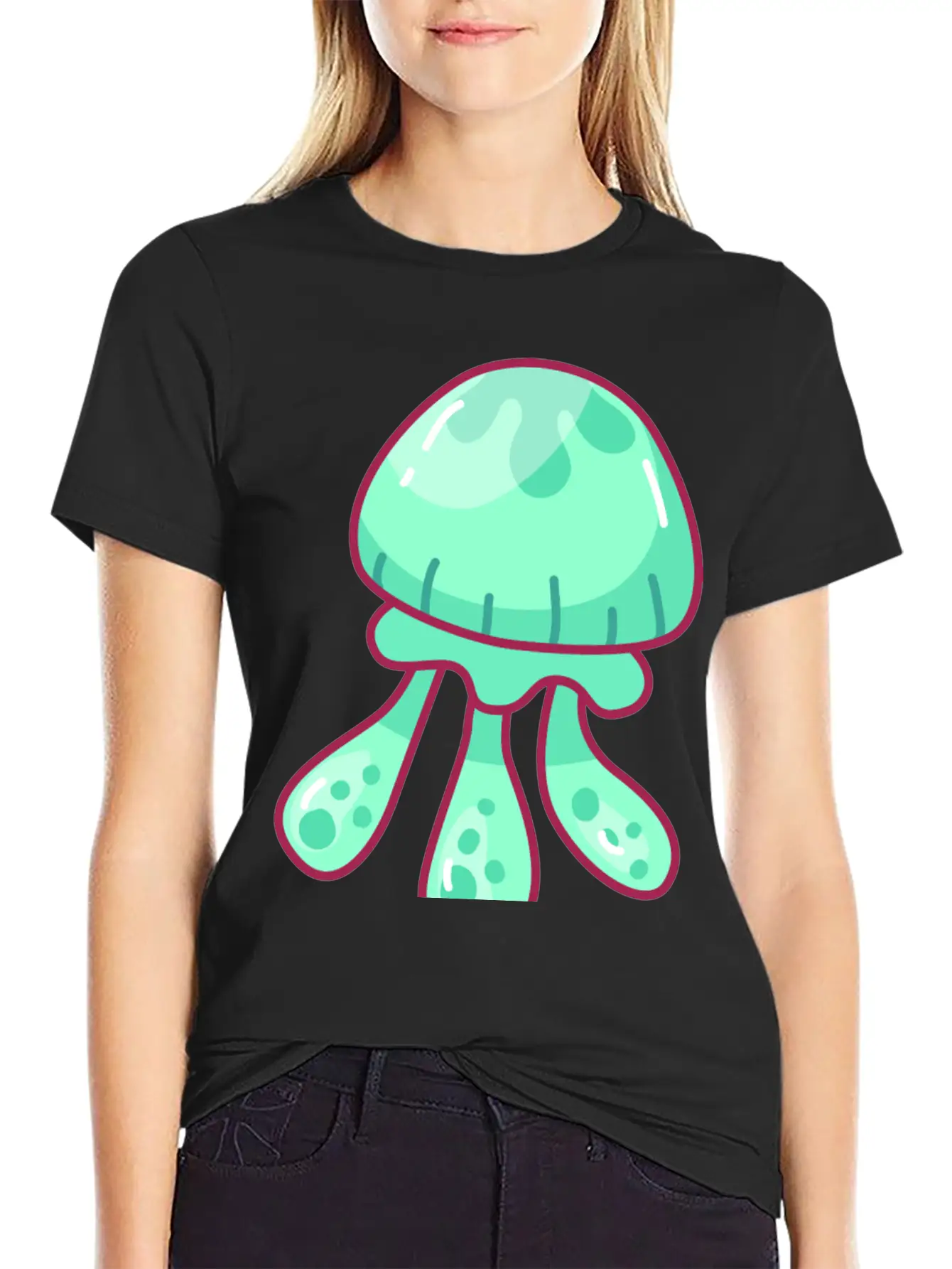 Jellyfish Hand Drawn Essential Cotton Tee For Daily Outfits – Unisex Style