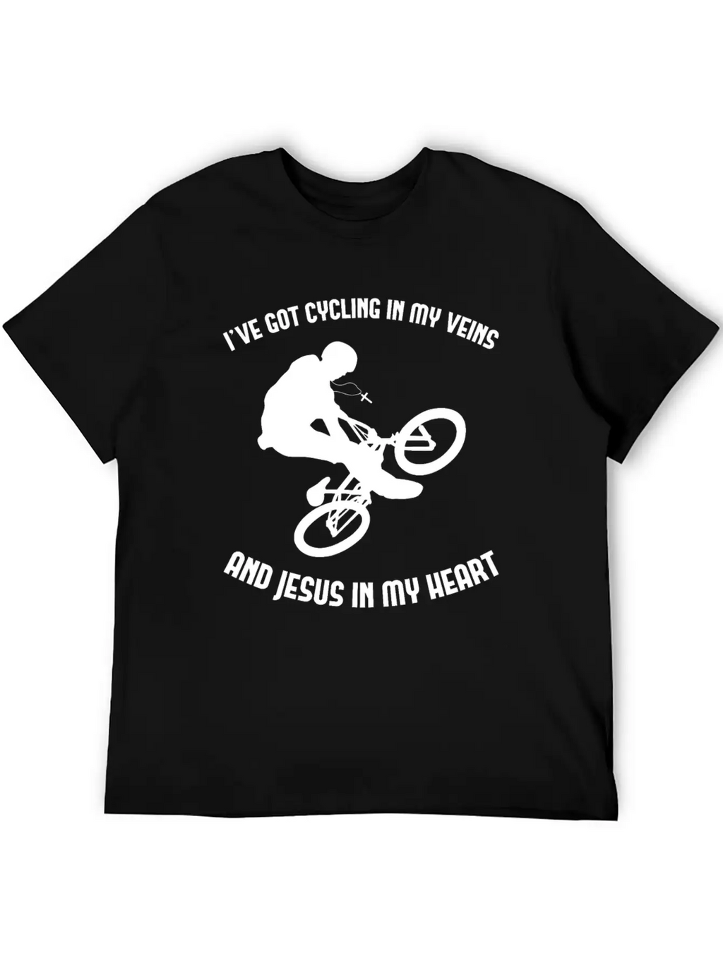 Jesus & Cycling Funny Cyclist Bicycling Cycle Classic Cotton Tee – Unisex Comfort For Any Season