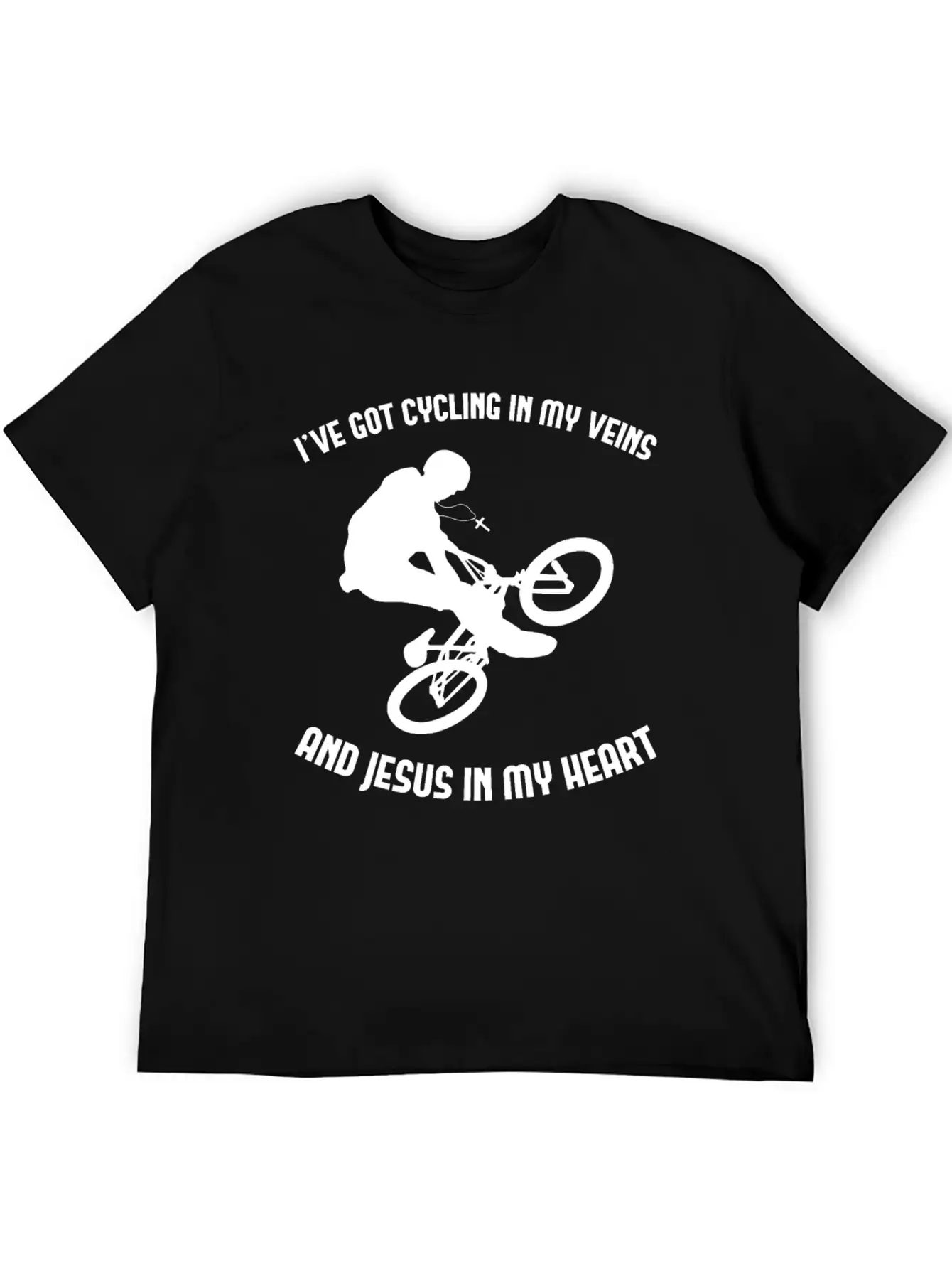 Jesus & Cycling Funny Cyclist Bicycling Cycle Classic Cotton Tee – Unisex Comfort For Any Season