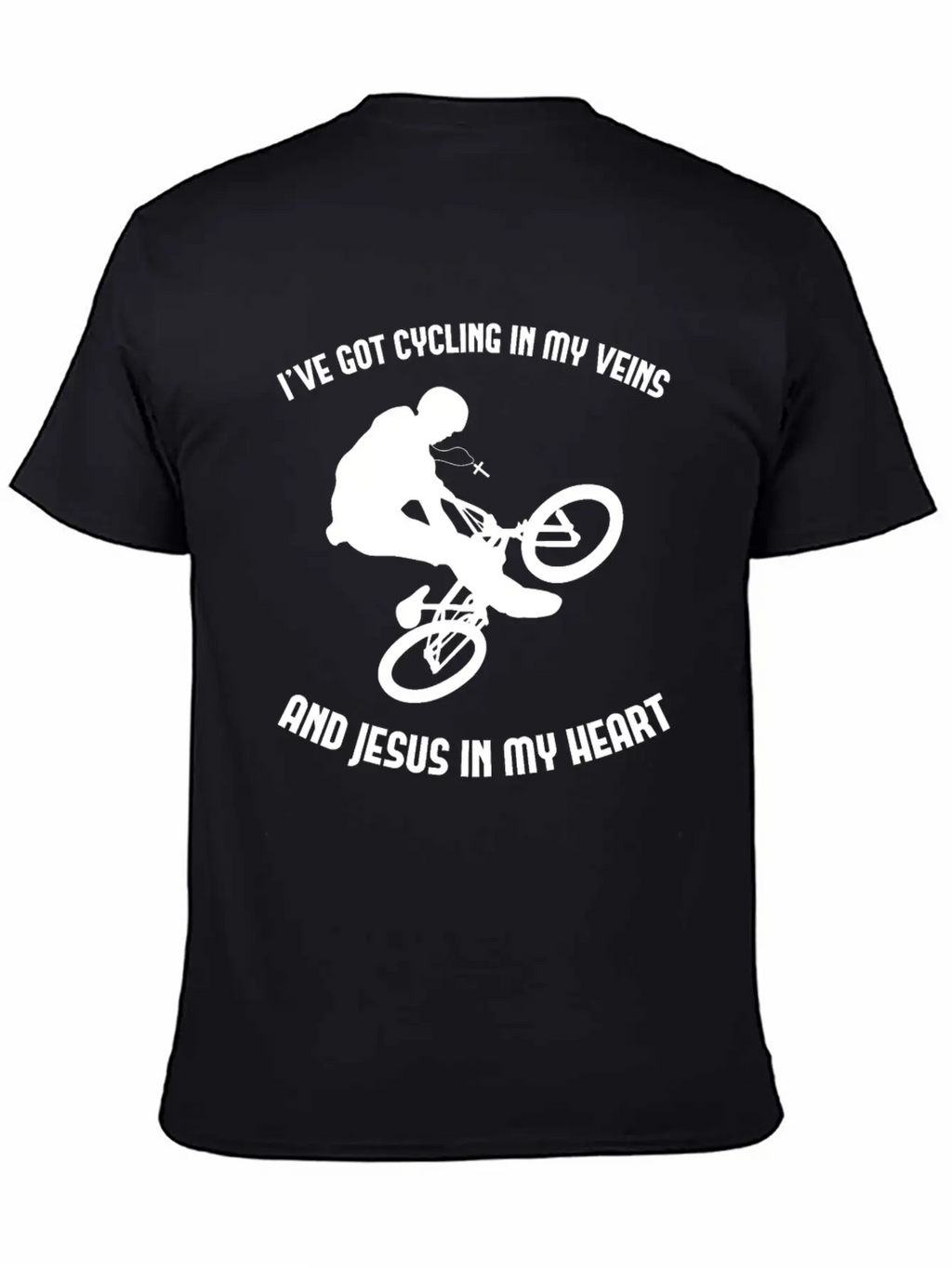 Jesus & Cycling Funny Cyclist Bicycling Cycle Classic Cotton Tee – Unisex Comfort For Any Season