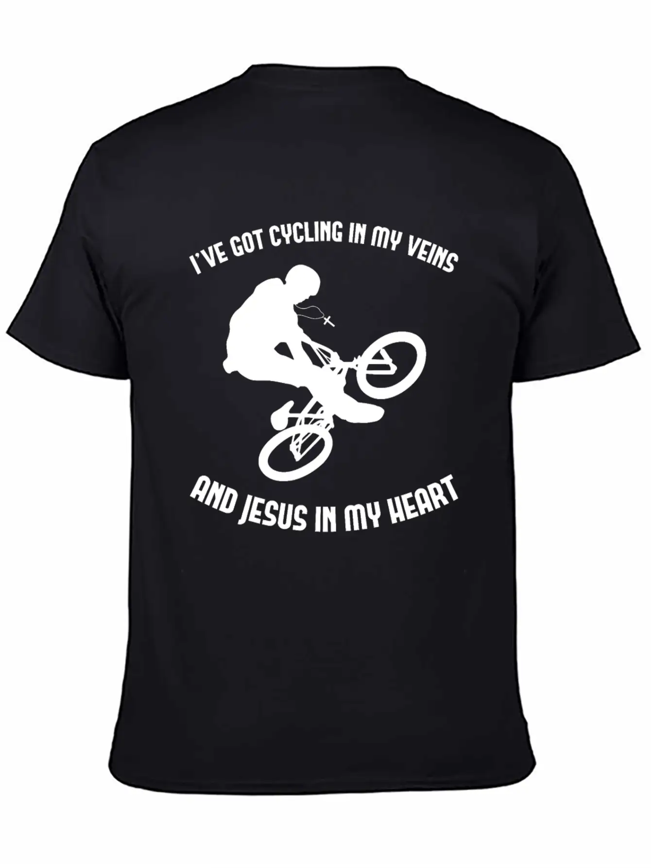 Jesus & Cycling Funny Cyclist Bicycling Cycle Classic Cotton Tee – Unisex Comfort For Any Season