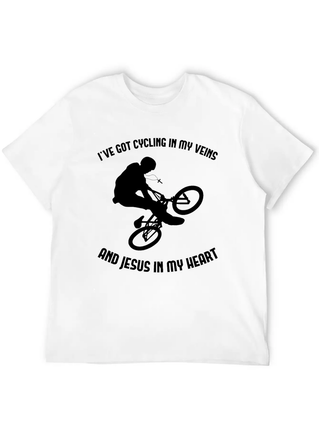 Jesus & Cycling Funny Cyclist Bicycling Cycle Classic Cotton Tee – Unisex Comfort For Any Season