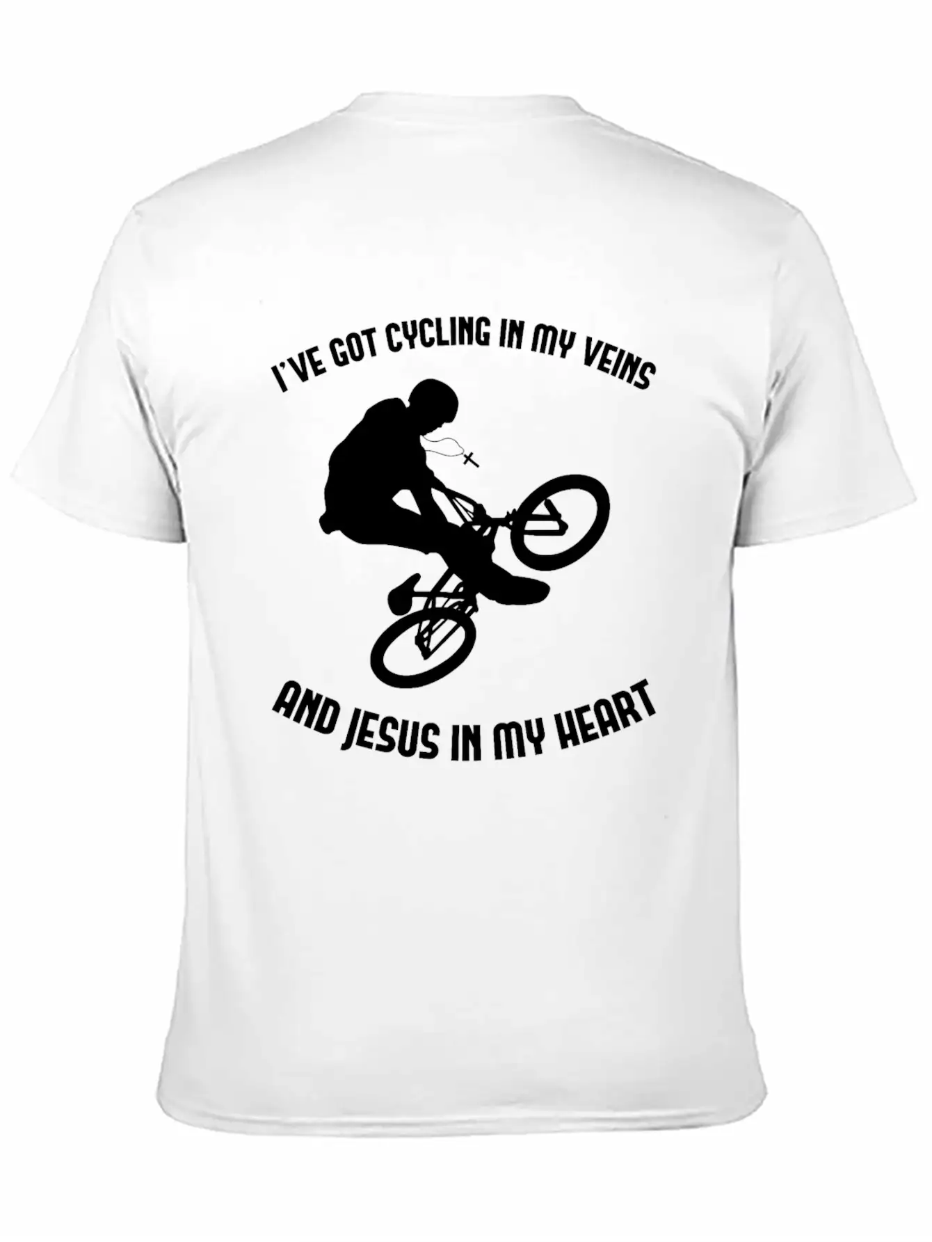 Jesus & Cycling Funny Cyclist Bicycling Cycle Classic Cotton Tee – Unisex Comfort For Any Season