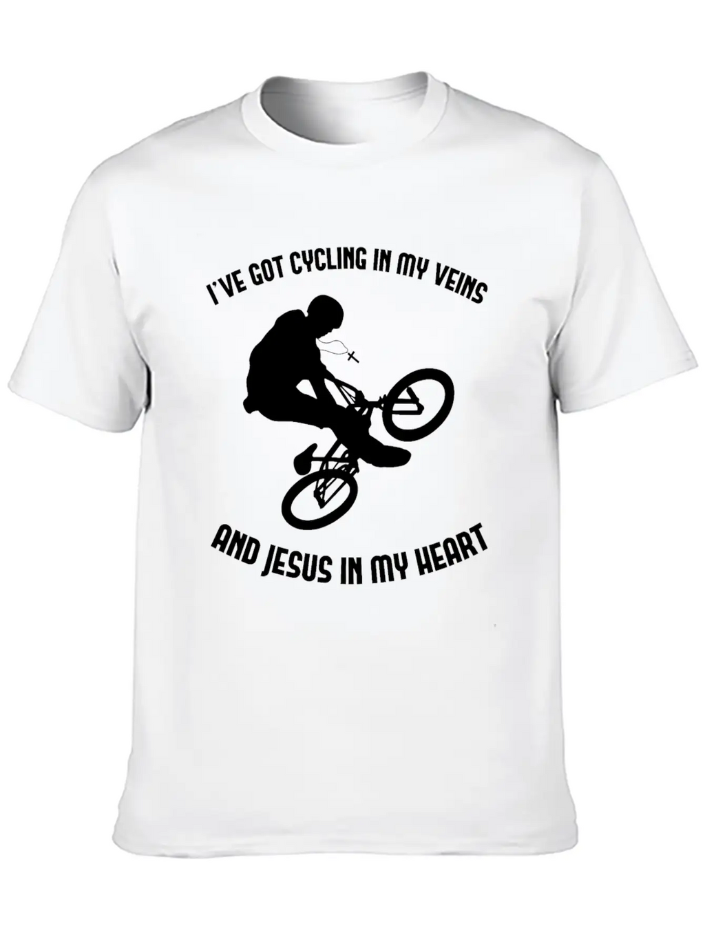 Jesus & Cycling Funny Cyclist Bicycling Cycle Classic Cotton Tee – Unisex Comfort For Any Season