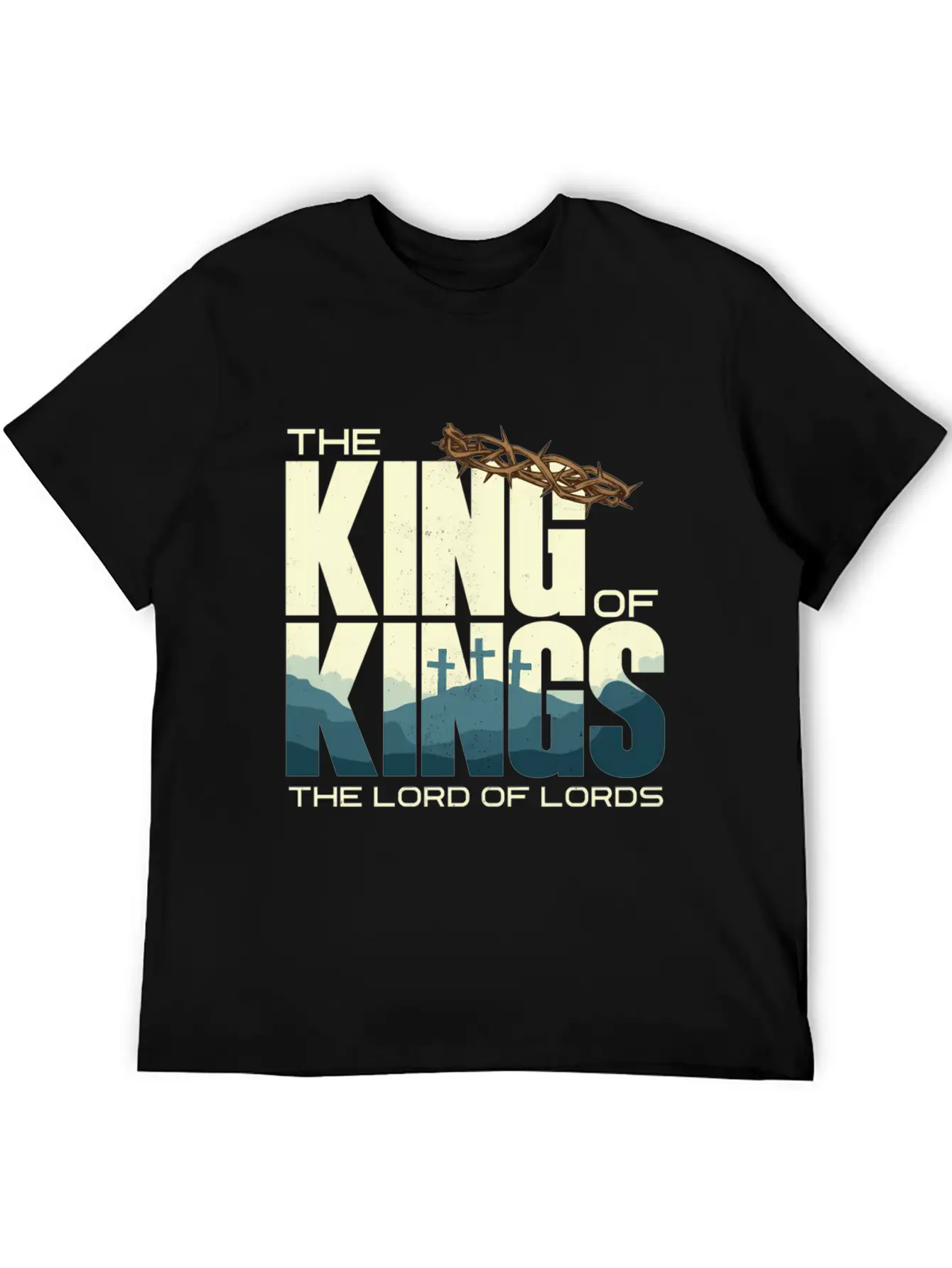 Jesus Is The King Of Kings Crucifion Cross Breathable Graphic T-Shirt – Perfect For Casual Days