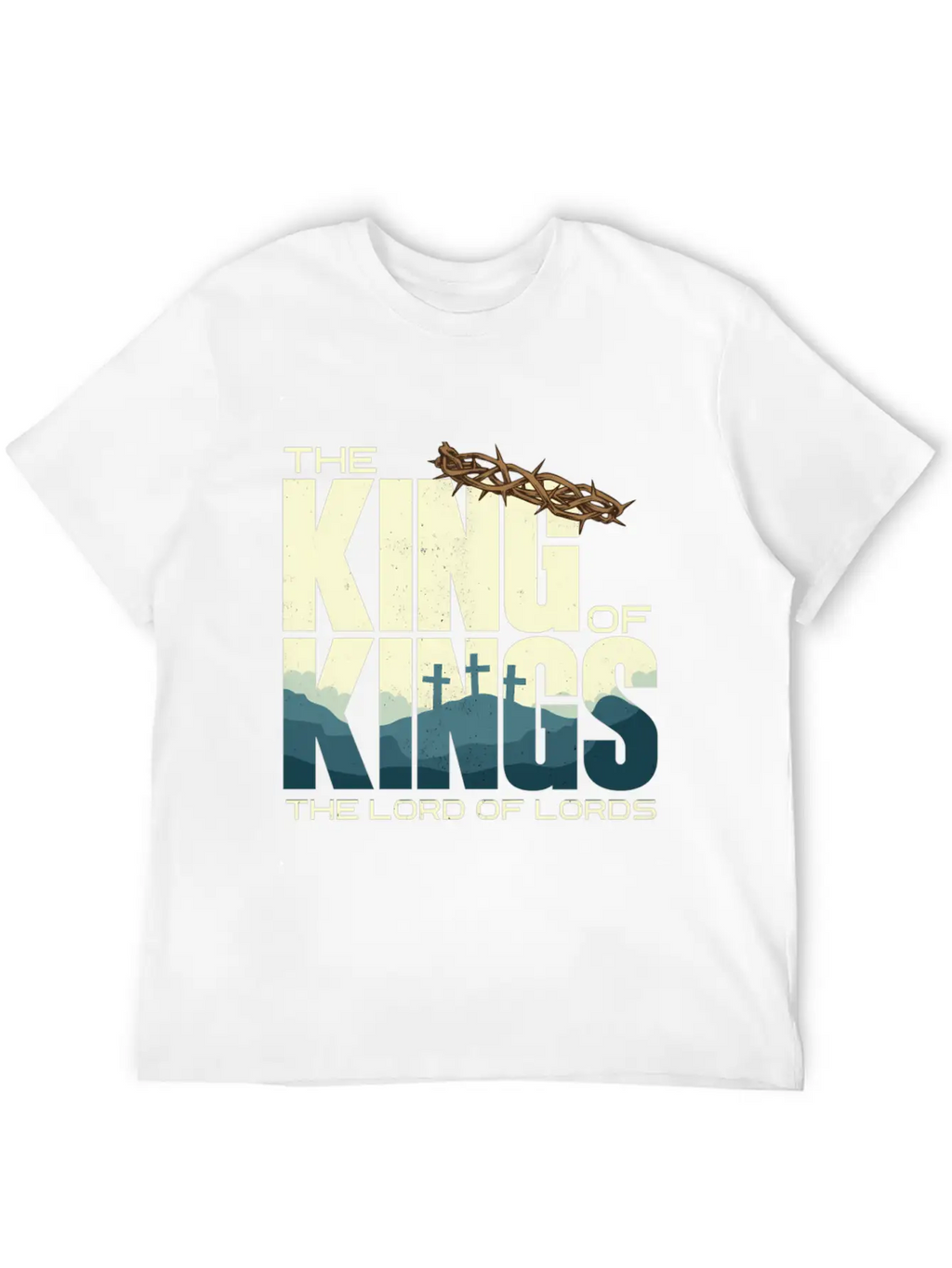 Jesus Is The King Of Kings Crucifion Cross Breathable Graphic T-Shirt – Perfect For Casual Days