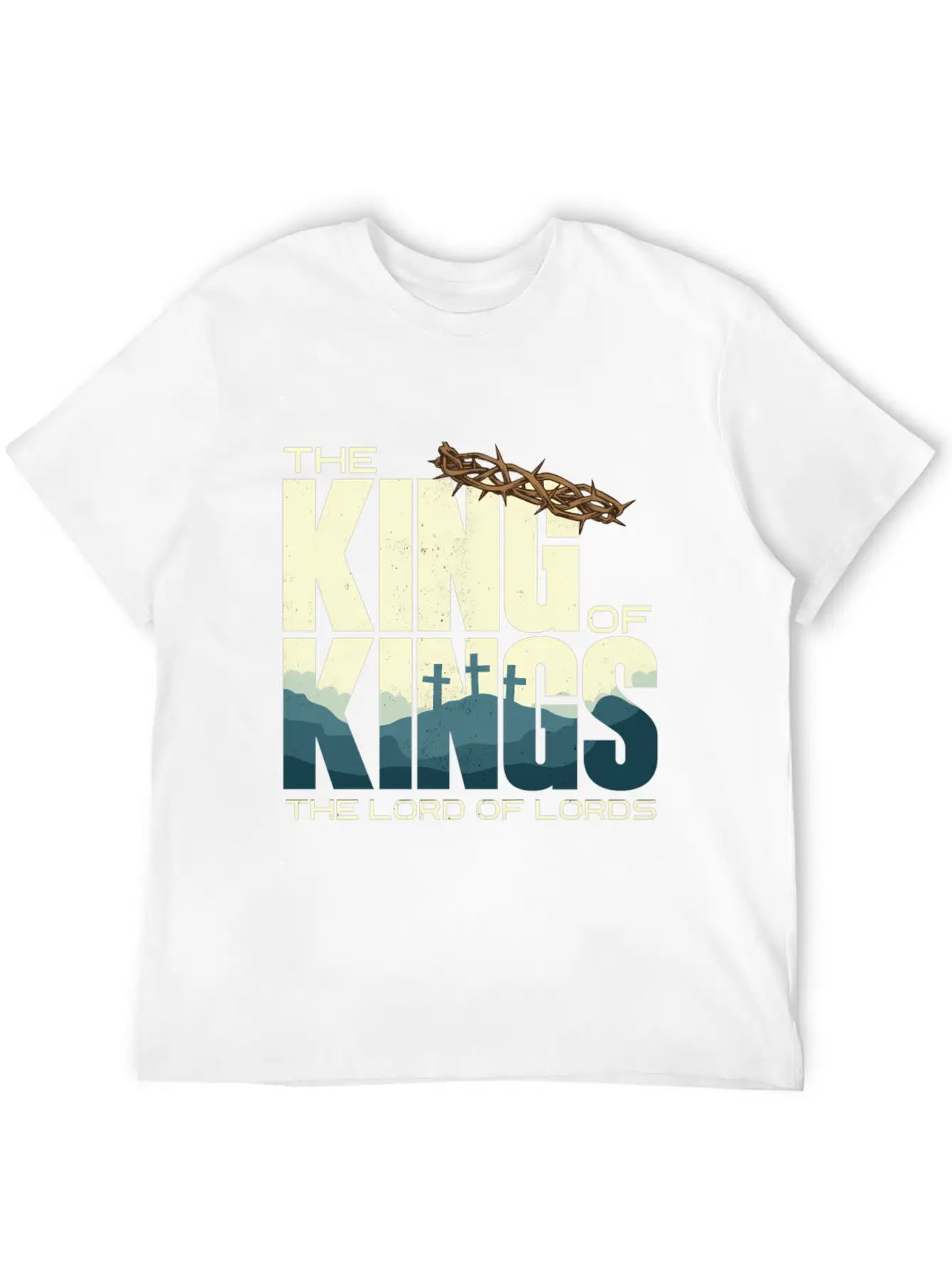 Jesus Is The King Of Kings Crucifion Cross Breathable Graphic T-Shirt – Perfect For Casual Days