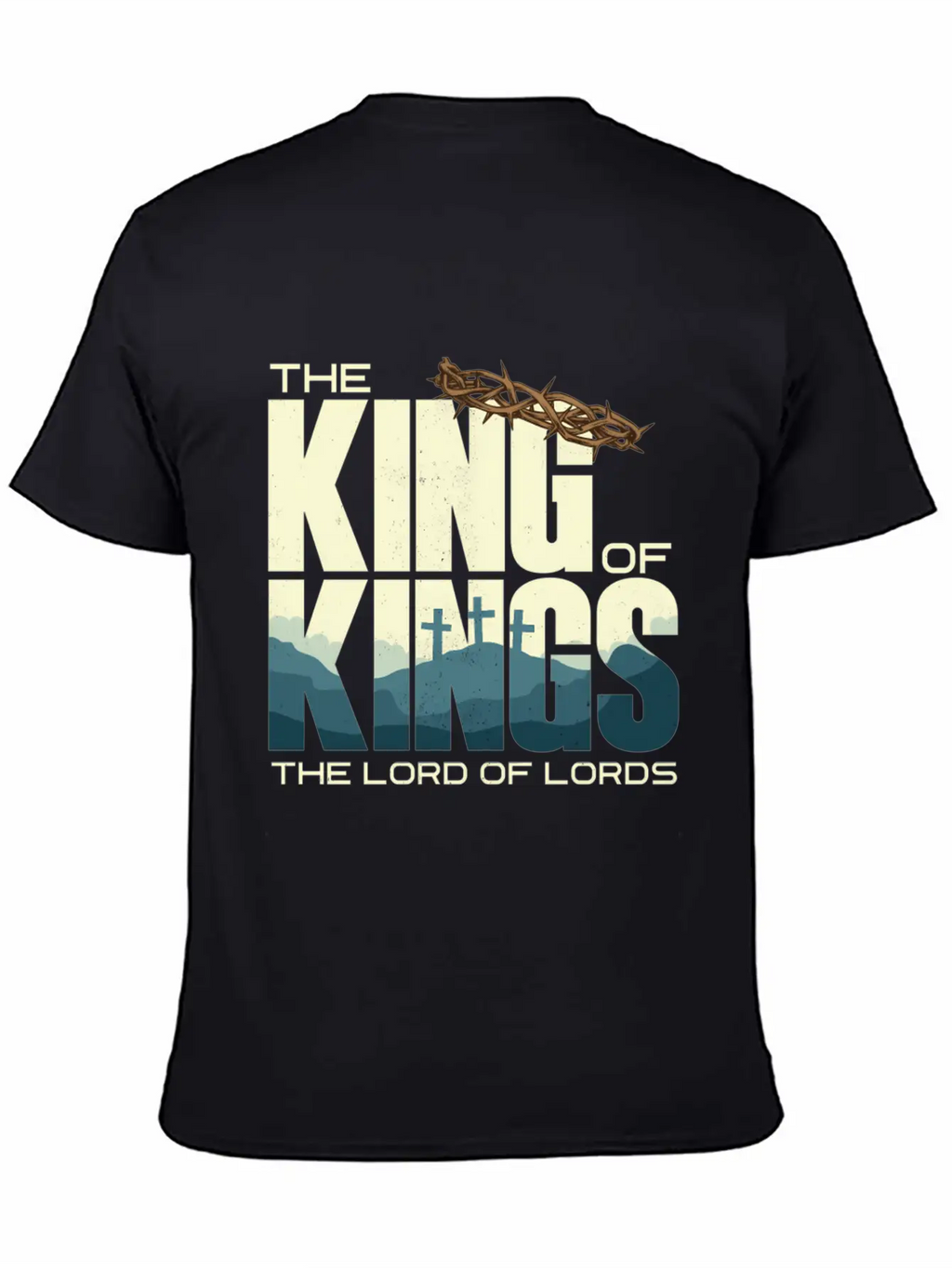 Jesus Is The King Of Kings Crucifion Cross Breathable Graphic T-Shirt – Perfect For Casual Days