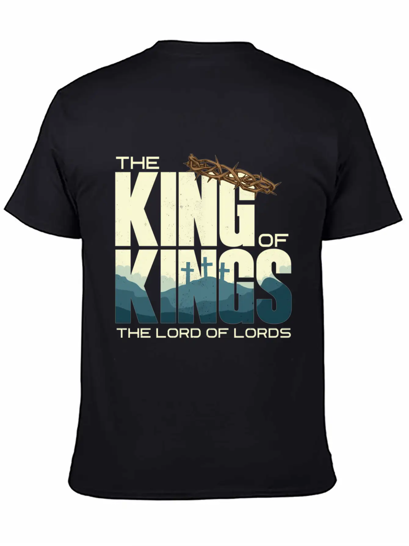Jesus Is The King Of Kings Crucifion Cross Breathable Graphic T-Shirt – Perfect For Casual Days