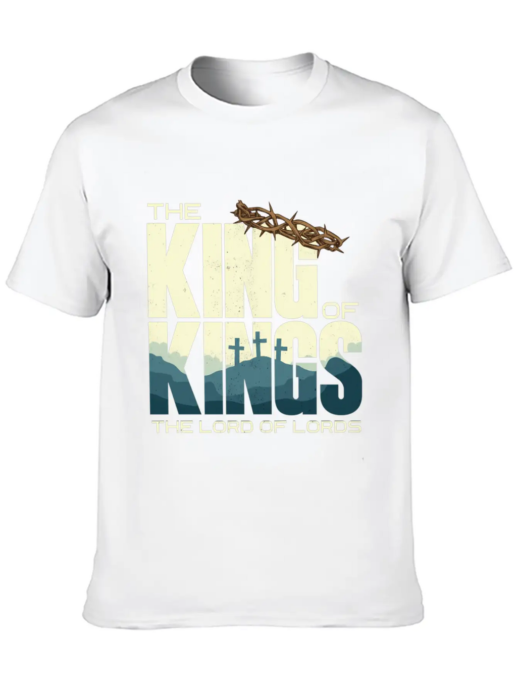 Jesus Is The King Of Kings Crucifion Cross Breathable Graphic T-Shirt – Perfect For Casual Days
