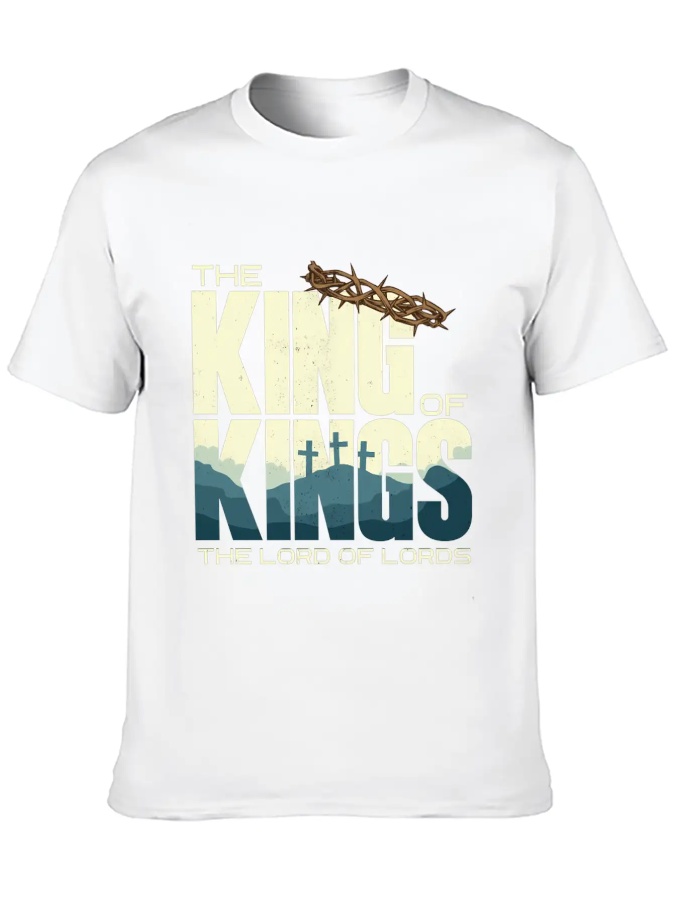 Jesus Is The King Of Kings Crucifion Cross Breathable Graphic T-Shirt – Perfect For Casual Days