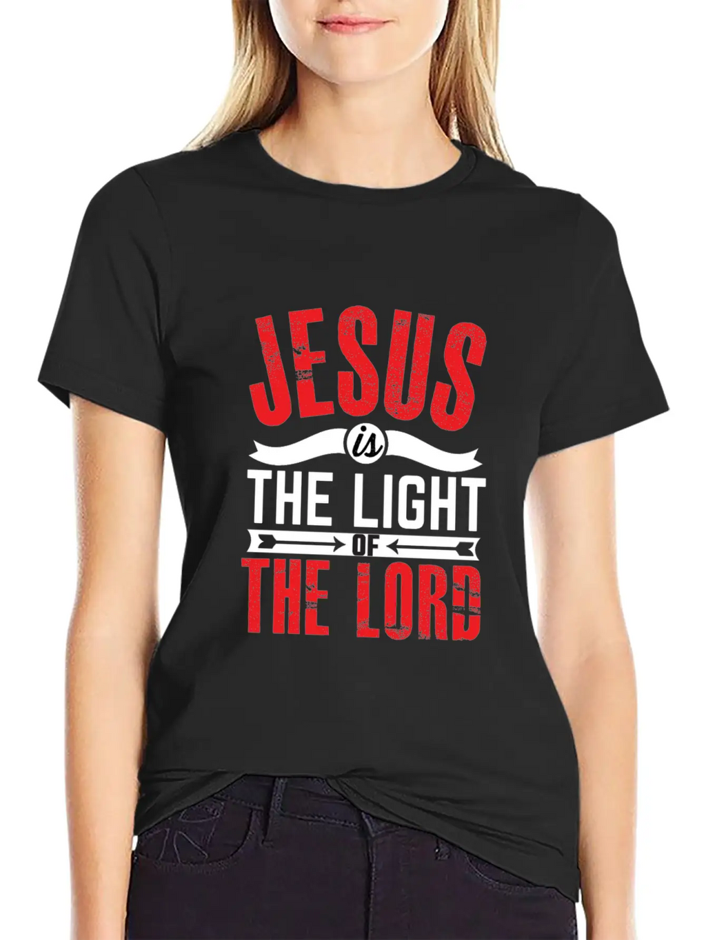 JESUS IS THE LIGHT-inspiration Design Breathable Soft Cotton T-Shirt – Timeless Casual Look