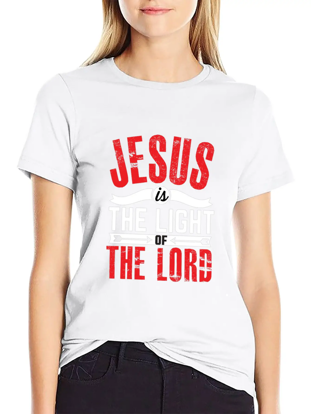 JESUS IS THE LIGHT-inspiration Design Breathable Soft Cotton T-Shirt – Timeless Casual Look