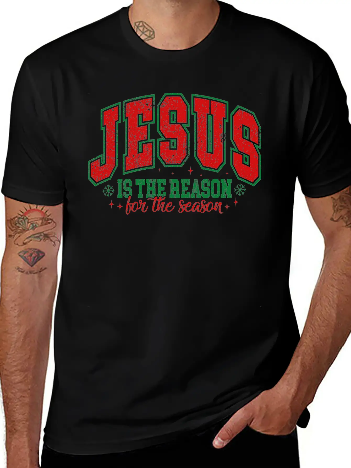 Jesus Is The Reason For The Season Essential Cotton Tee For Daily Outfits – Unisex Style