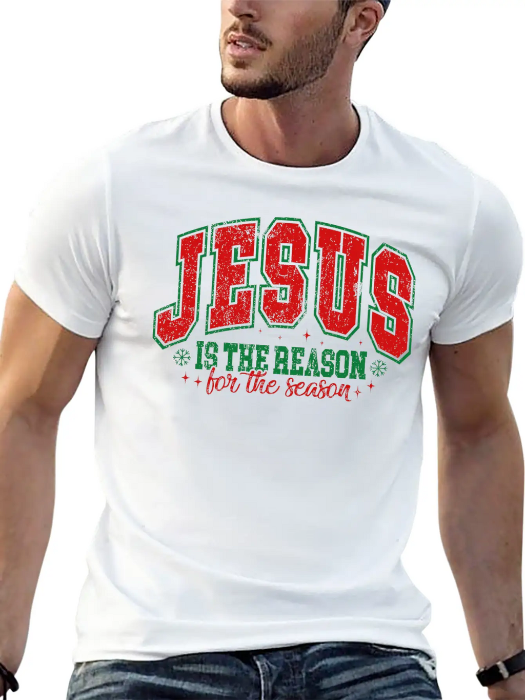 Jesus Is The Reason For The Season Essential Cotton Tee For Daily Outfits – Unisex Style