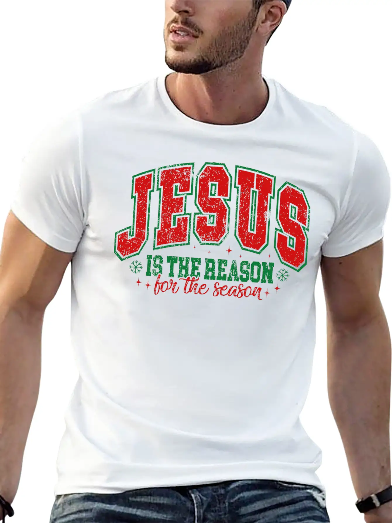 Jesus Is The Reason For The Season Essential Cotton Tee For Daily Outfits – Unisex Style