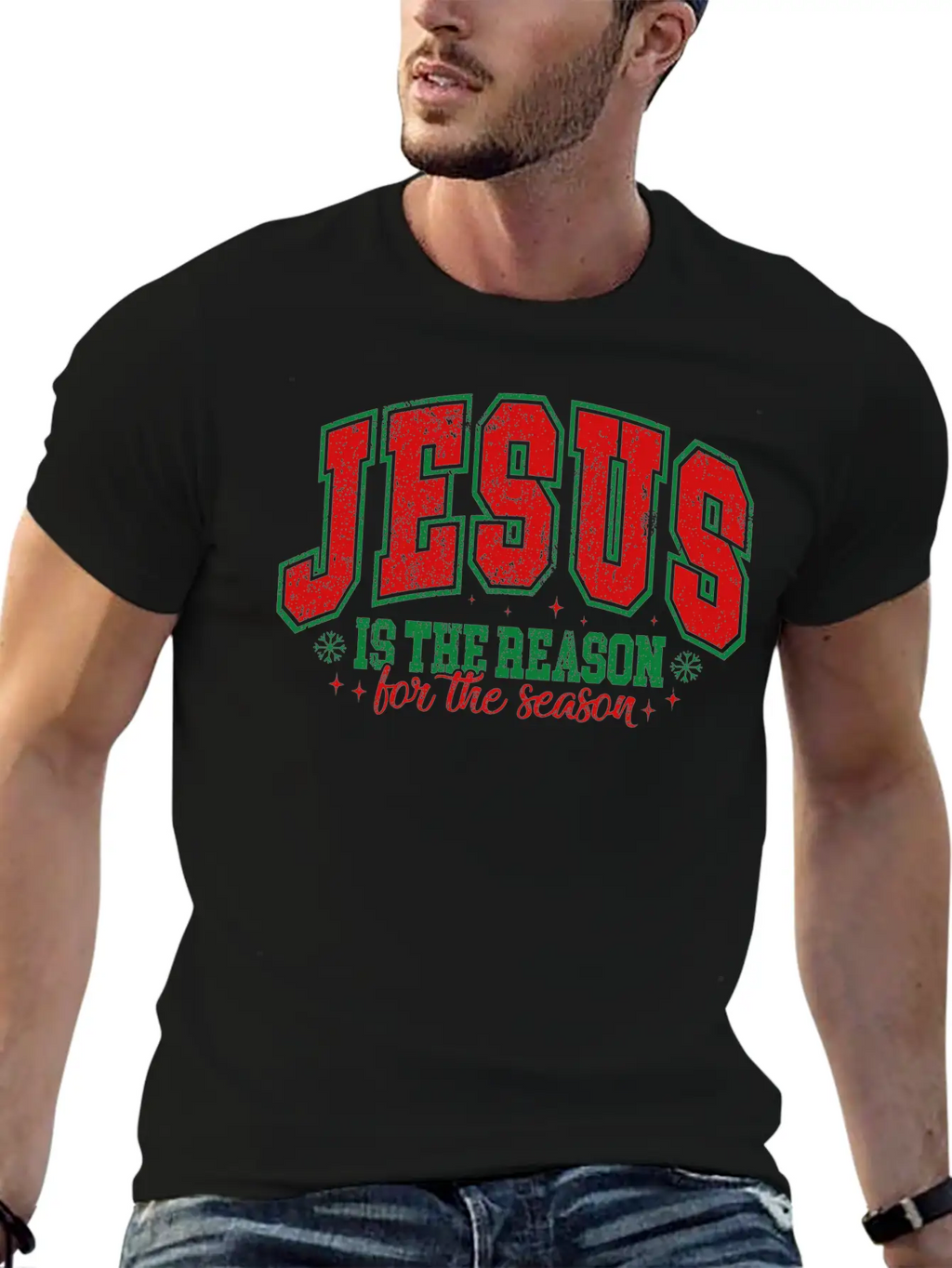 Jesus Is The Reason For The Season Essential Cotton Tee For Daily Outfits – Unisex Style