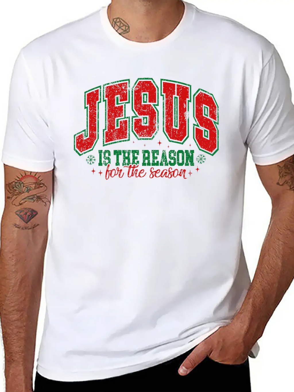 Jesus Is The Reason For The Season Essential Cotton Tee For Daily Outfits – Unisex Style