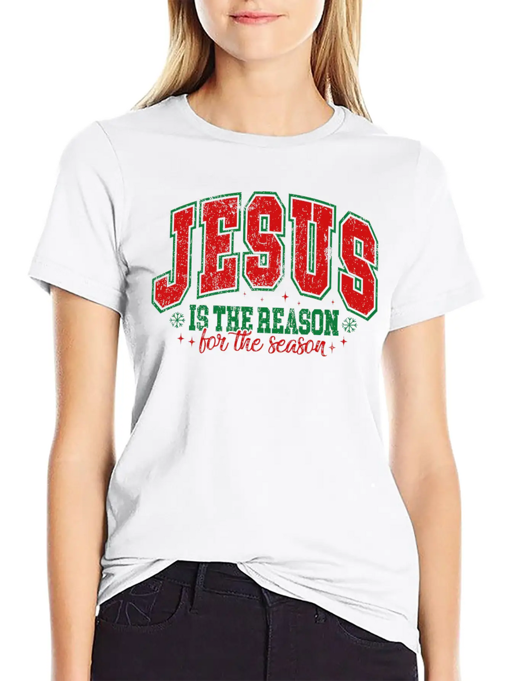 Jesus Is The Reason For The Season Essential Cotton Tee For Daily Outfits – Unisex Style