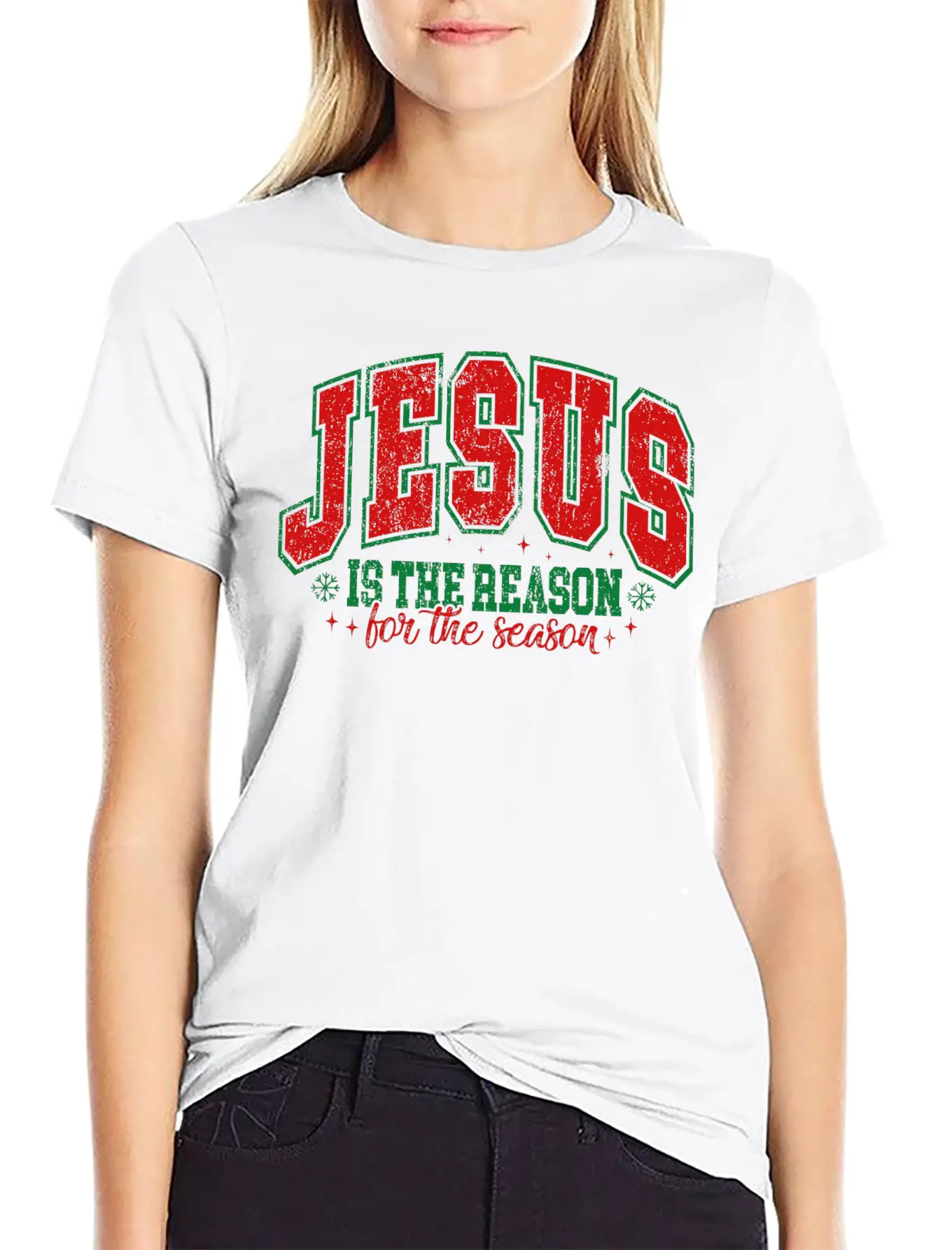 Jesus Is The Reason For The Season Essential Cotton Tee For Daily Outfits – Unisex Style