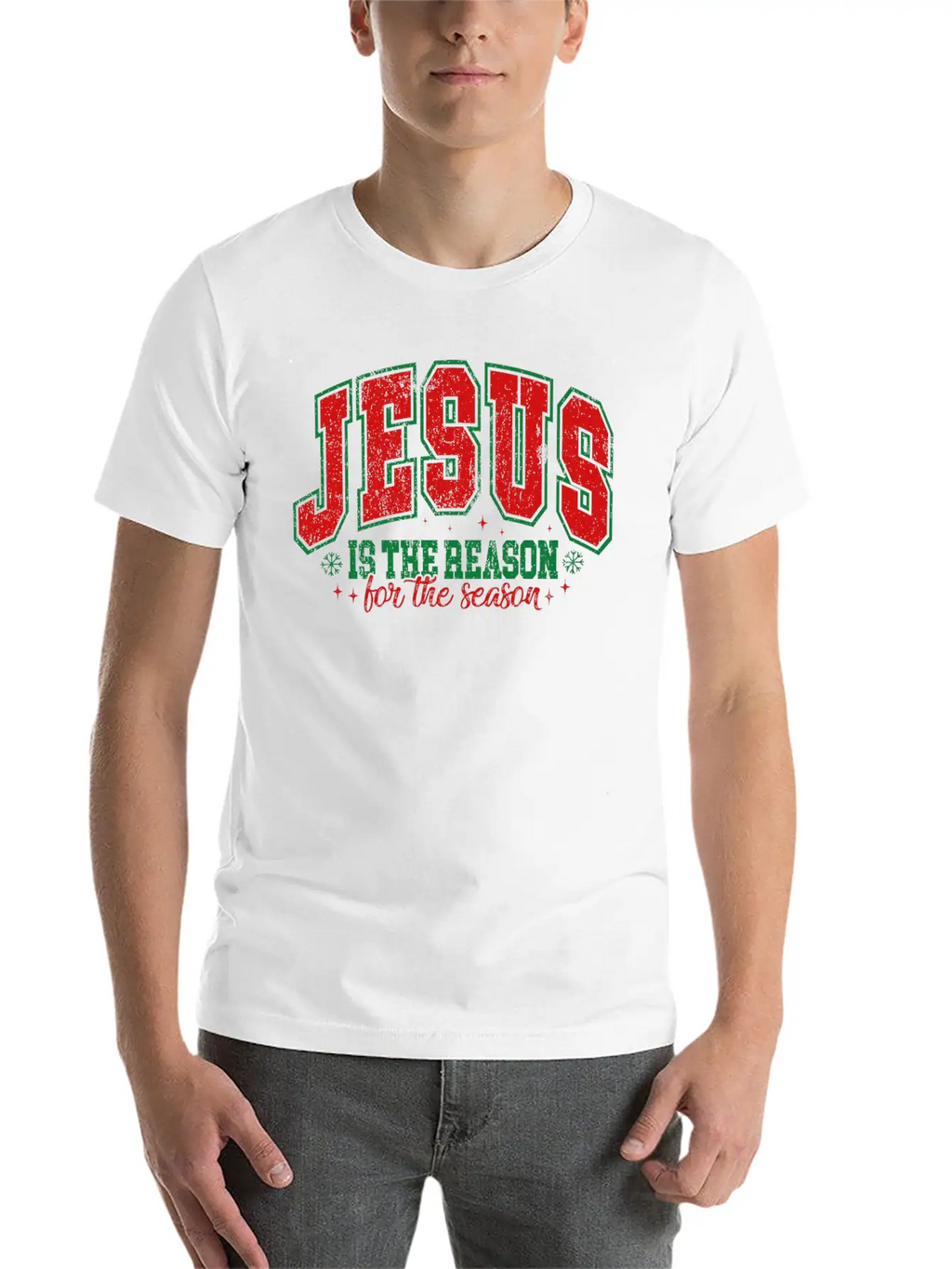 Jesus Is The Reason For The Season Essential Cotton Tee For Daily Outfits – Unisex Style