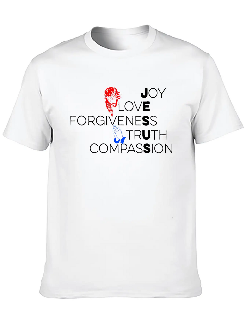 Jesus Joy Love Forgiveness Truth Compassion Classic Cotton Tee – Unisex Comfort For Any Season