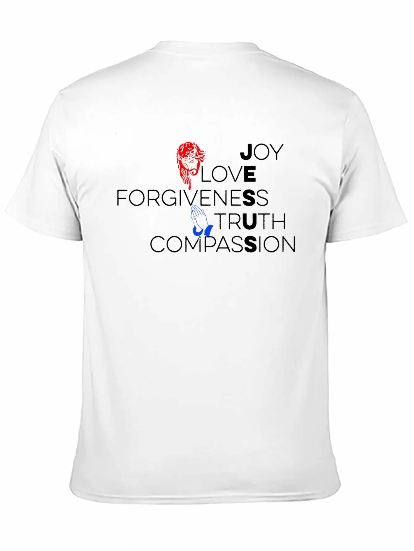 Jesus Joy Love Forgiveness Truth Compassion Classic Cotton Tee – Unisex Comfort For Any Season