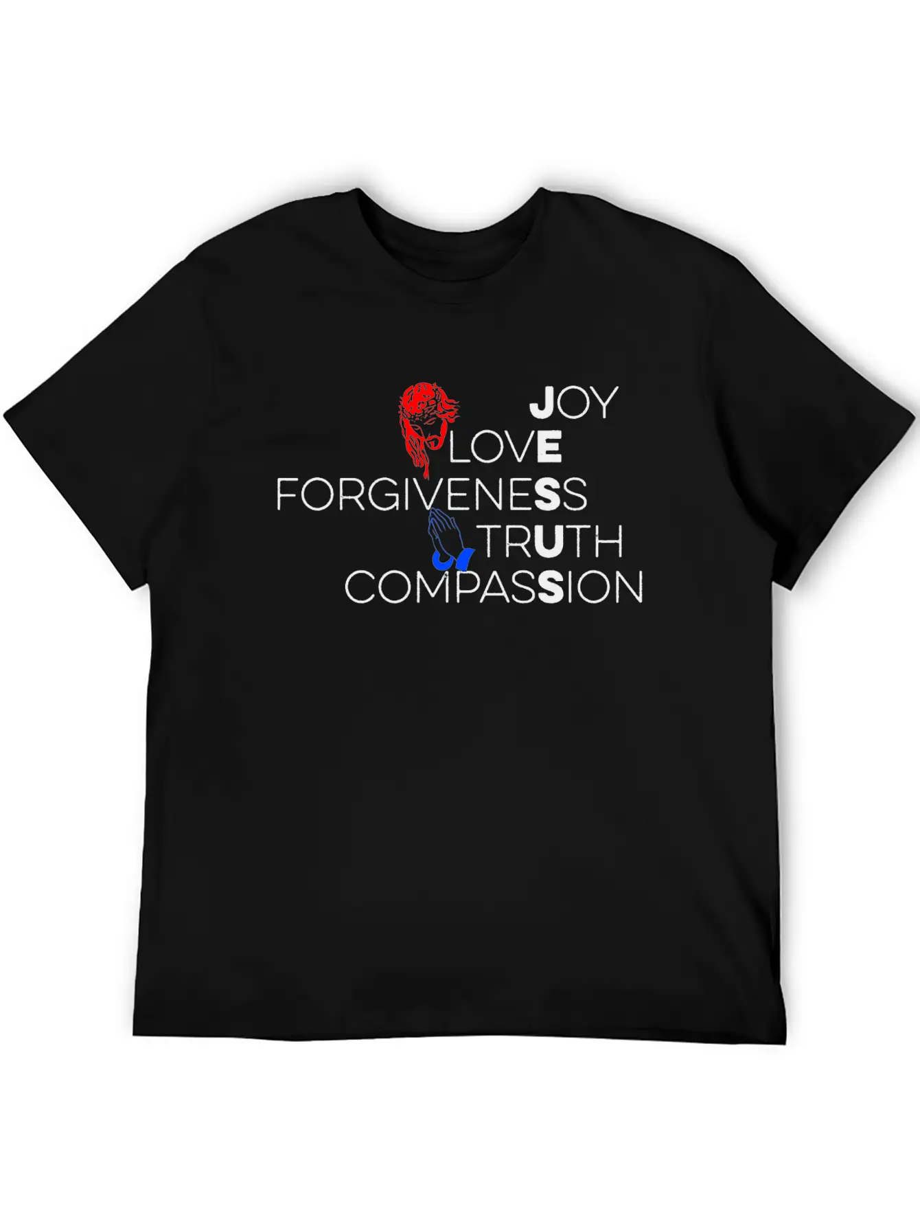 Jesus Joy Love Forgiveness Truth Compassion Classic Cotton Tee – Unisex Comfort For Any Season