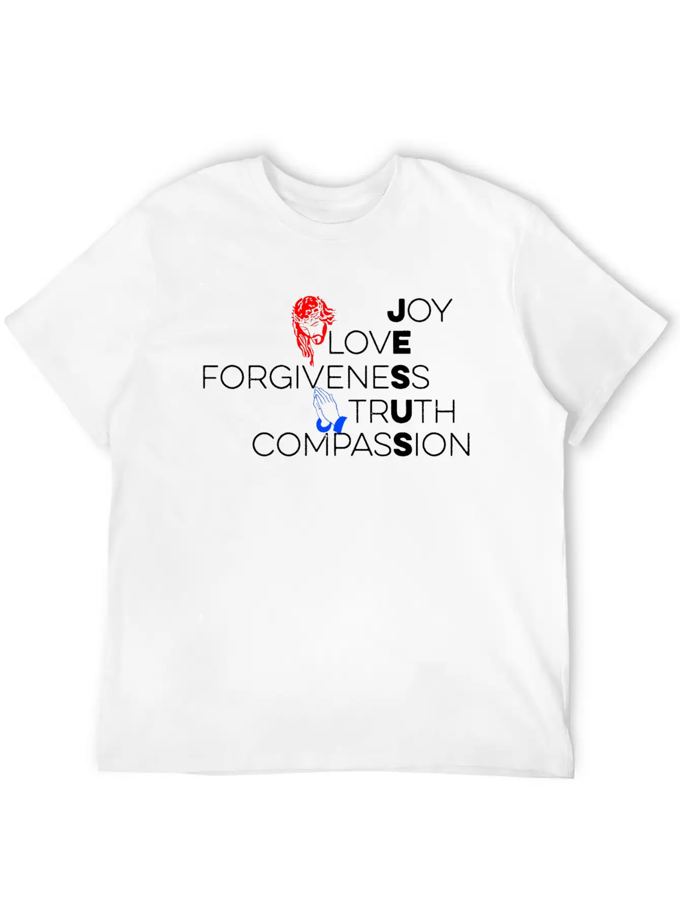 Jesus Joy Love Forgiveness Truth Compassion Classic Cotton Tee – Unisex Comfort For Any Season