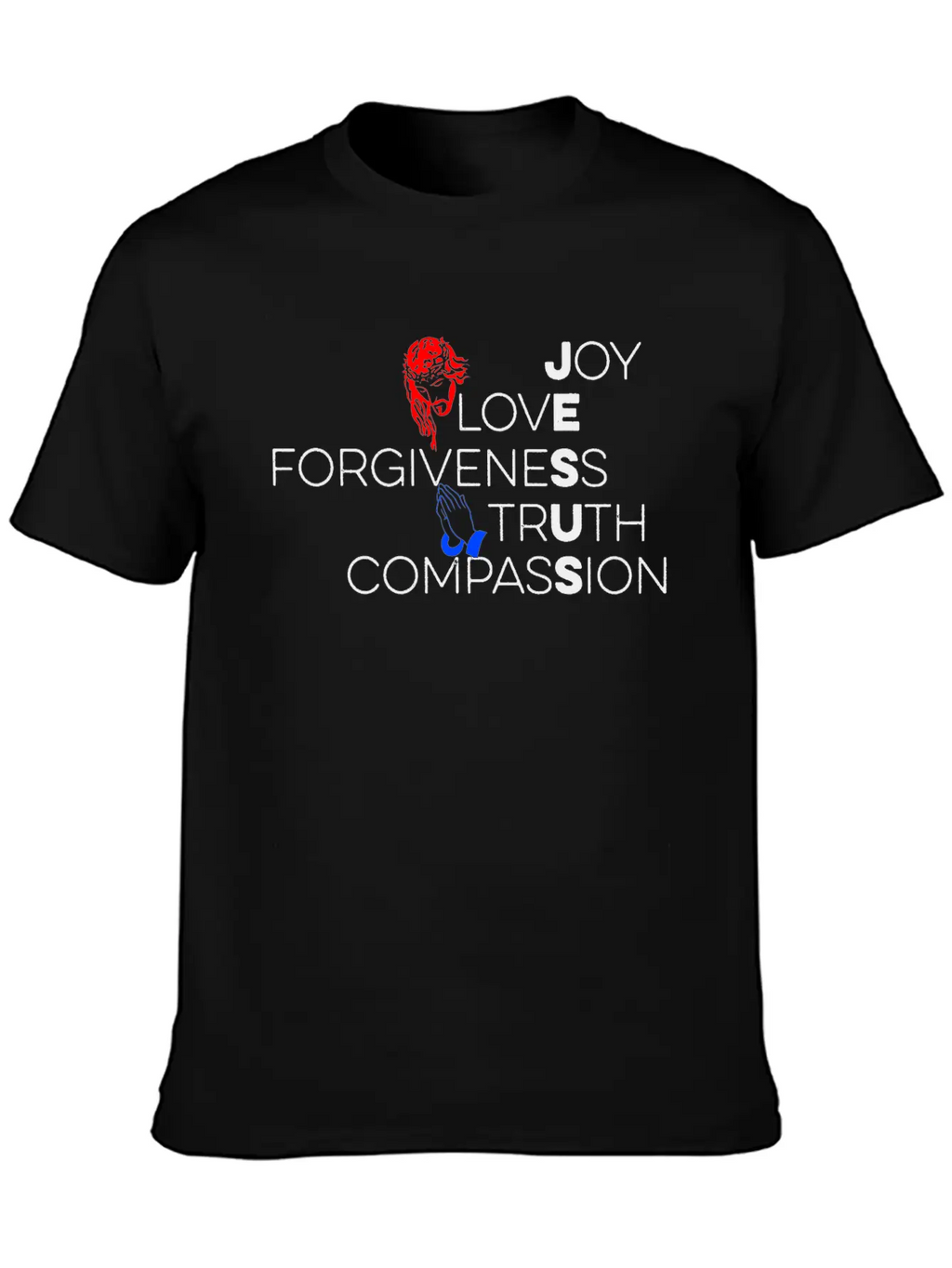 Jesus Joy Love Forgiveness Truth Compassion Classic Cotton Tee – Unisex Comfort For Any Season