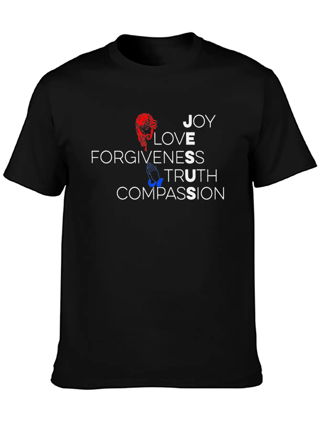 Jesus Joy Love Forgiveness Truth Compassion Classic Cotton Tee – Unisex Comfort For Any Season