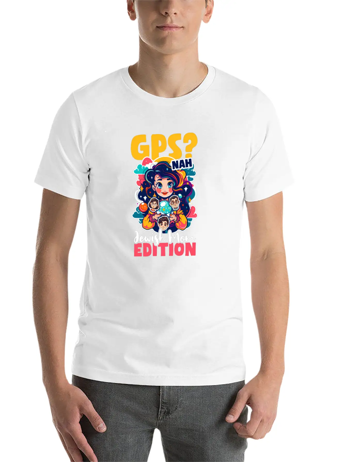 Jewish Mom GPS? Nah, Jewish Mom Intuition Timeless Short Sleeve Tee – Comfy And Minimalist Design
